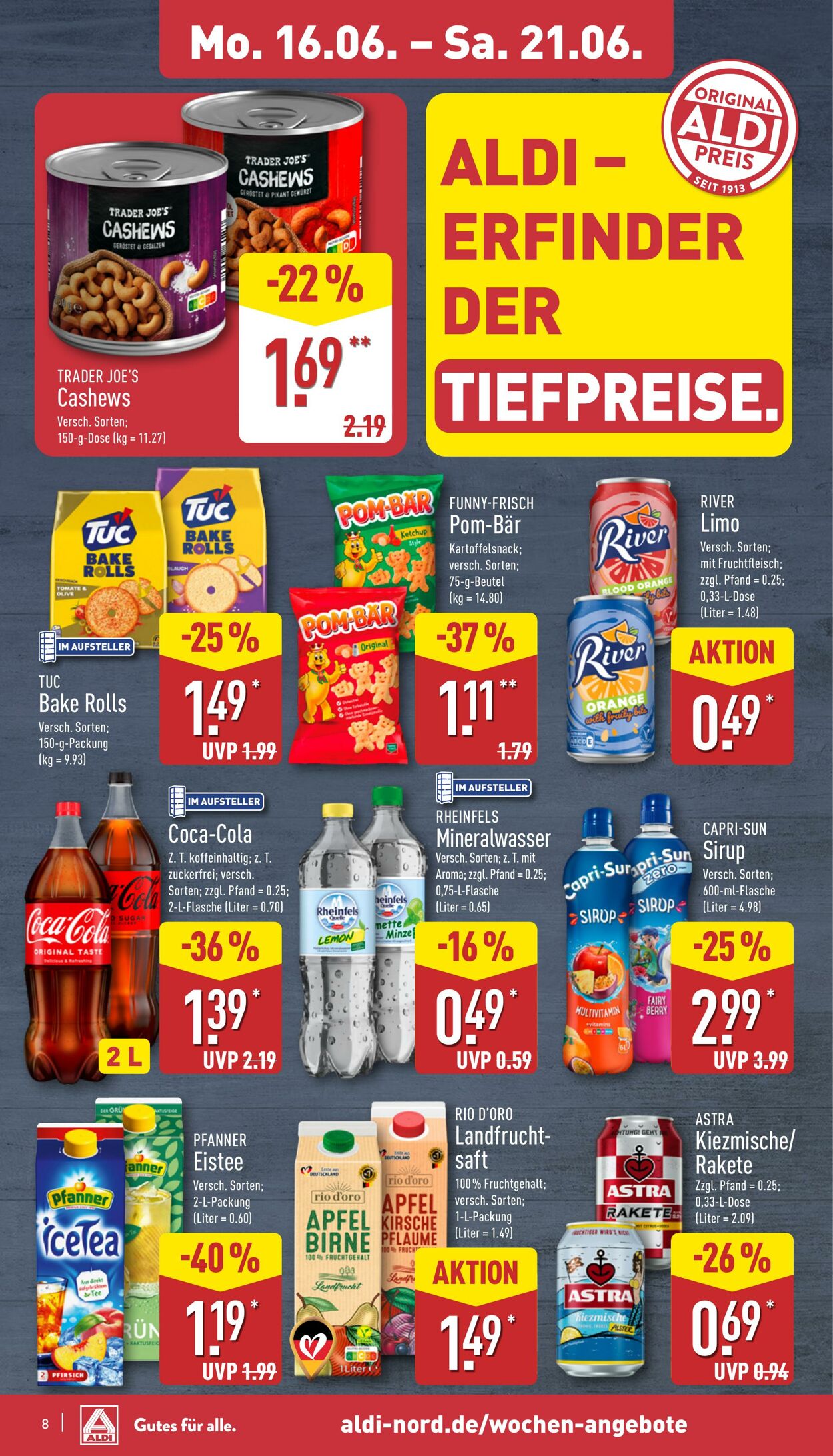 Prospekt Aldi-Nord 16.06.2025 - 21.06.2025