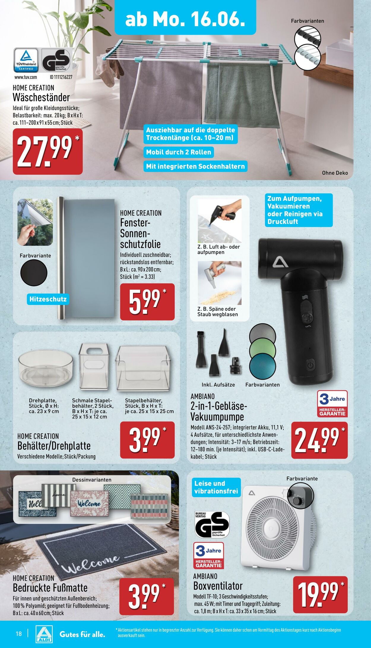 Prospekt Aldi-Nord 16.06.2025 - 21.06.2025