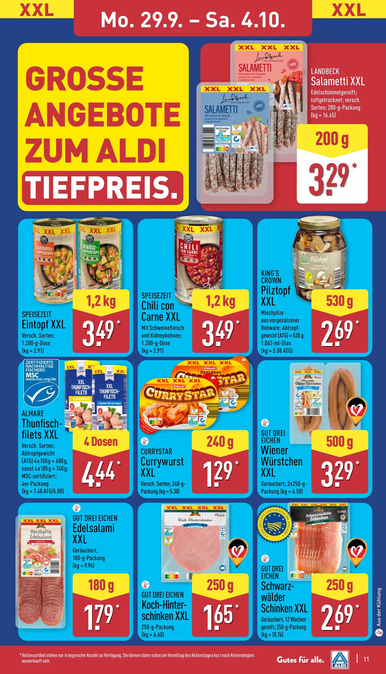 Prospekt Aldi-Nord 29.09.2025 - 04.10.2025