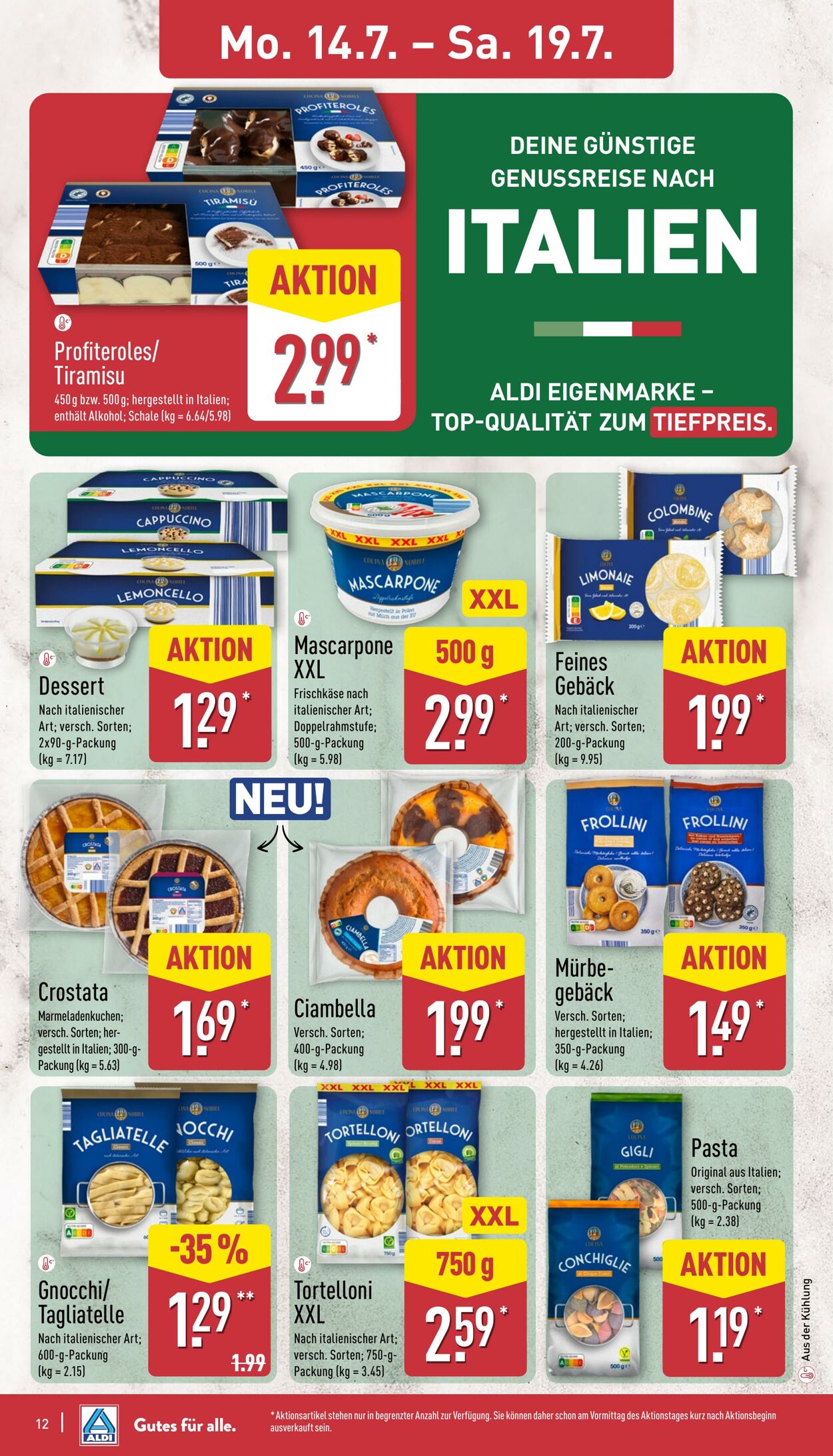 Prospekt Aldi-Nord 14.07.2025 - 19.07.2025