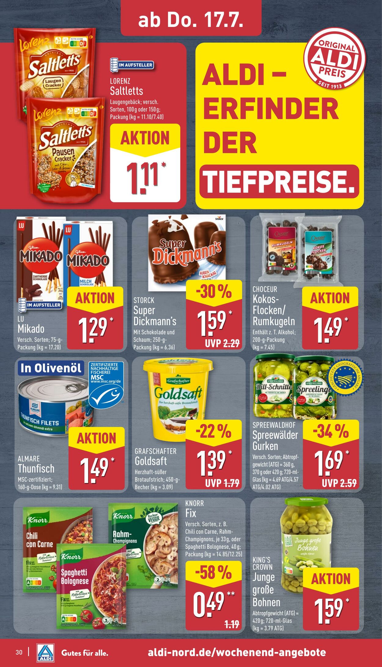 Prospekt Aldi-Nord 14.07.2025 - 19.07.2025