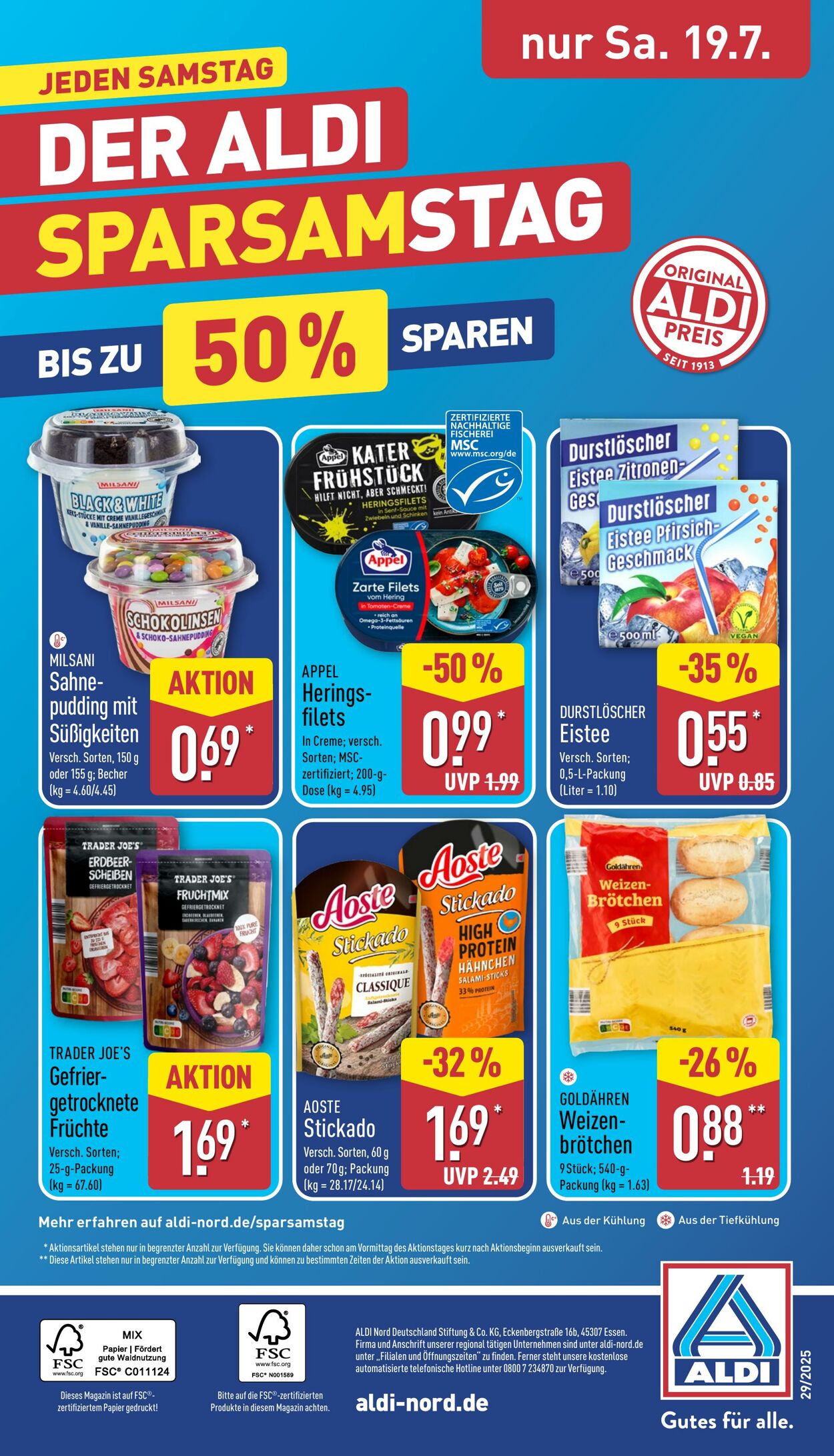 Prospekt Aldi-Nord 14.07.2025 - 19.07.2025