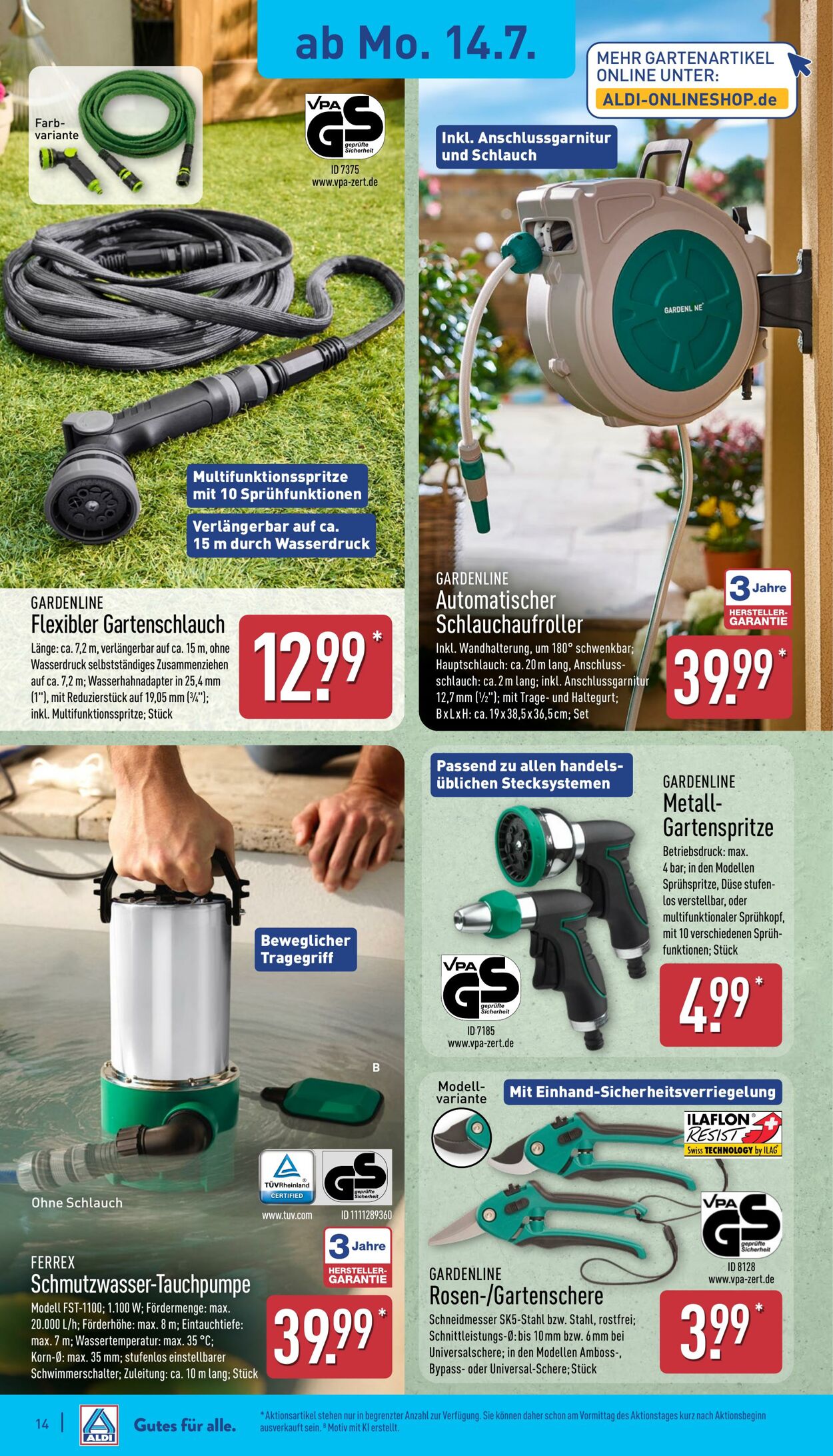 Prospekt Aldi-Nord 14.07.2025 - 19.07.2025