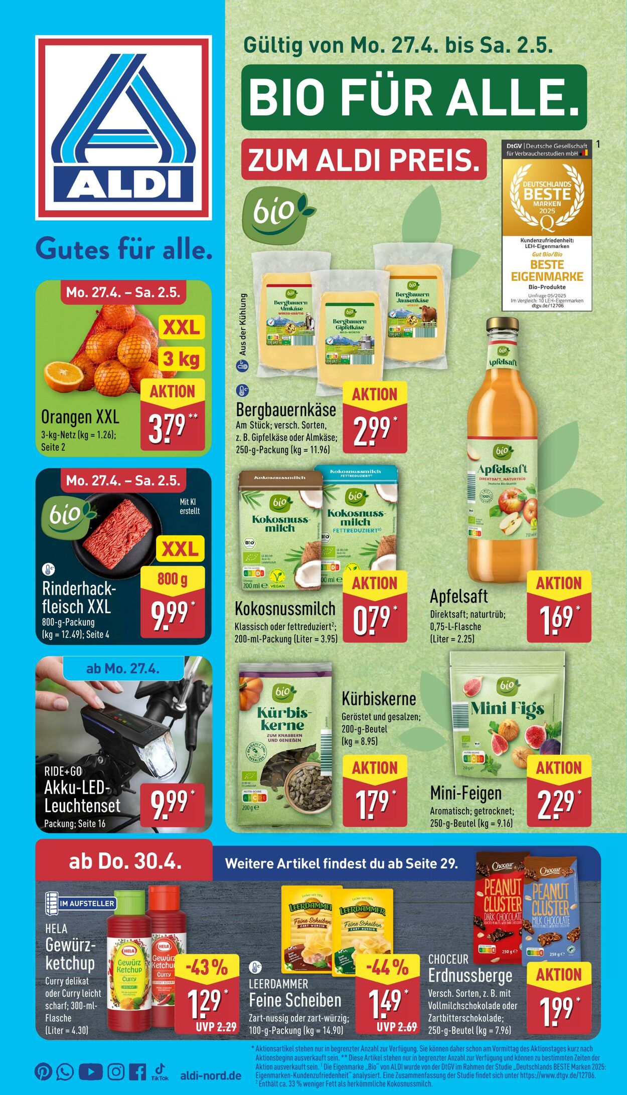 Prospekt Aldi-Nord 20.04.2026 - 25.04.2026