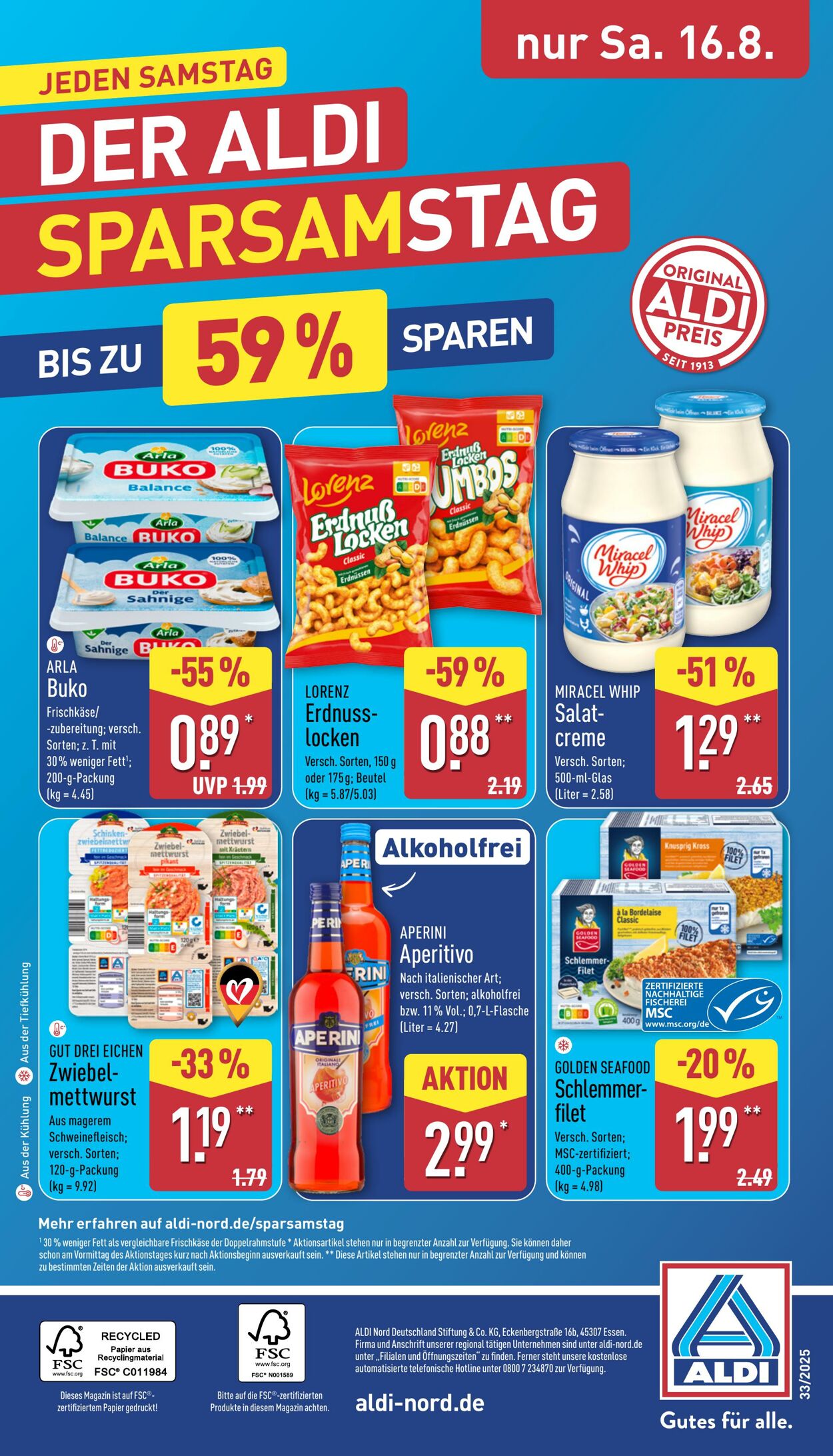 Prospekt Aldi-Nord 11.08.2025 - 16.08.2025
