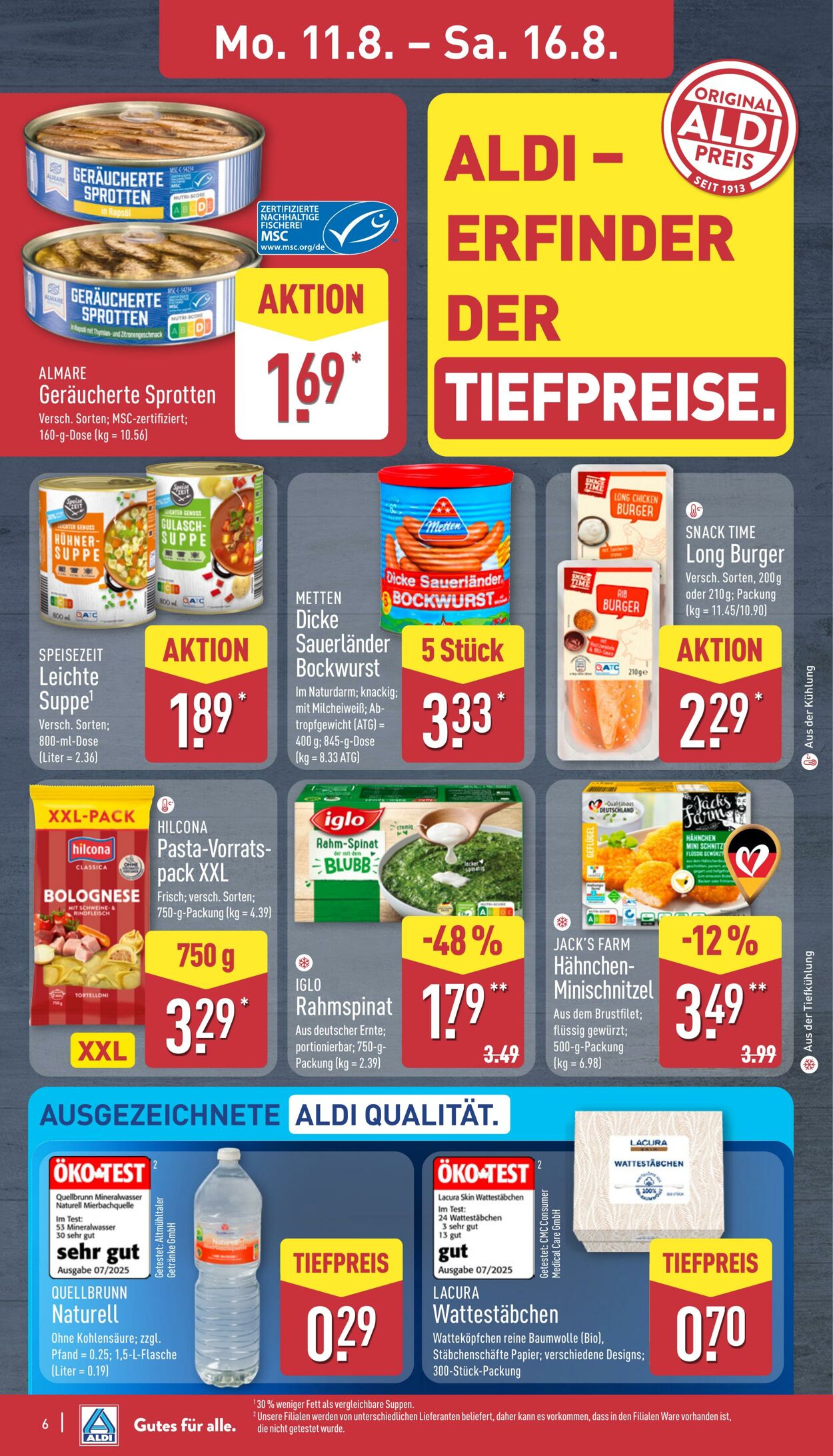 Prospekt Aldi-Nord 11.08.2025 - 16.08.2025