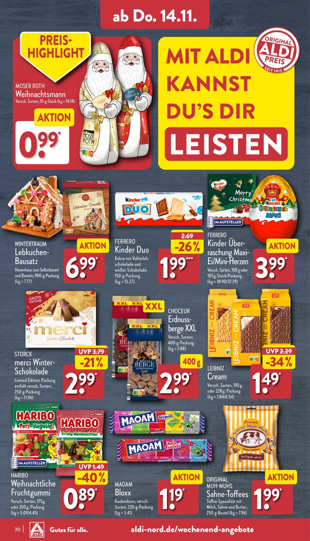 Prospekt Aldi-Nord 11.11.2024 - 18.11.2024