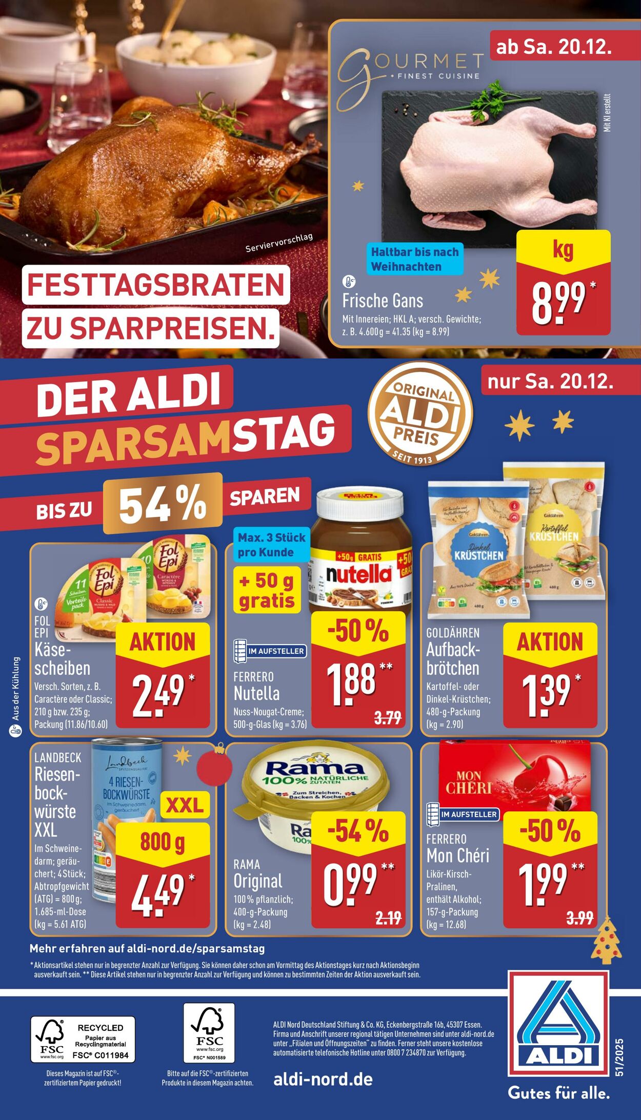 Prospekt Aldi-Nord 15.12.2025 - 20.12.2025