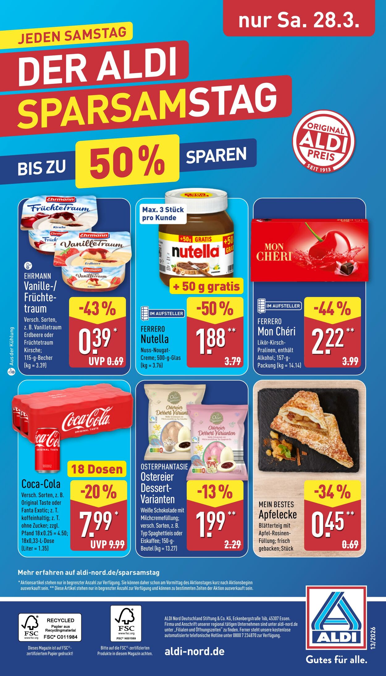 Prospekt Aldi-Nord 16.03.2026 - 21.03.2026
