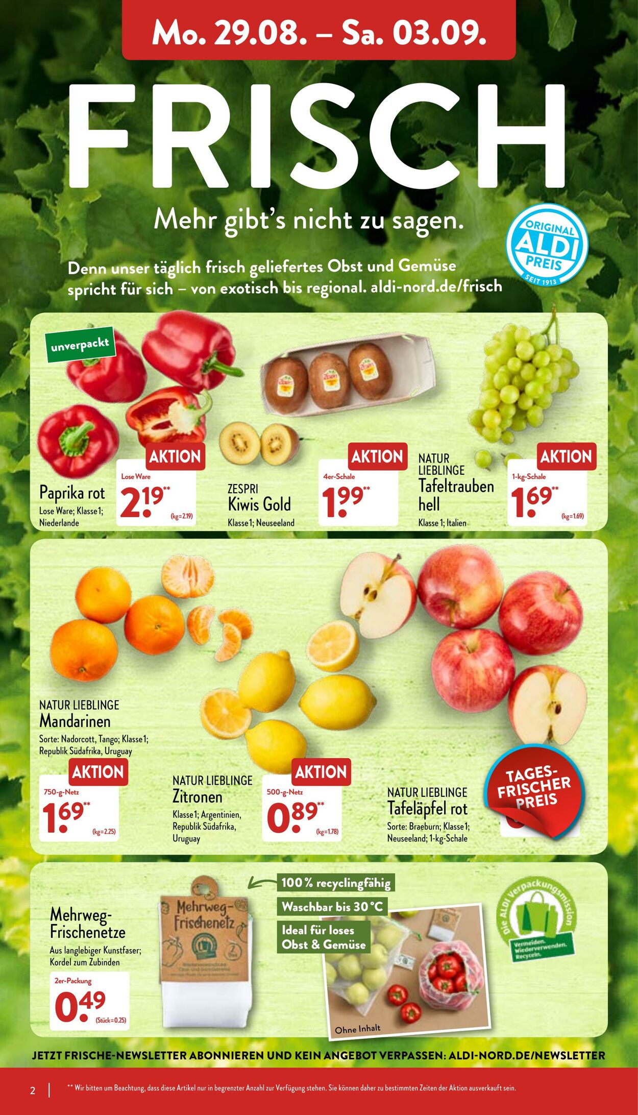 Prospekt Aldi-Nord 29.08.2022 - 03.09.2022