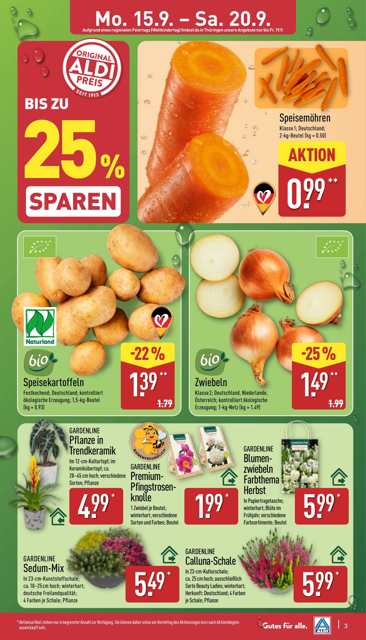 Prospekt Aldi-Nord 15.09.2025 - 20.09.2025