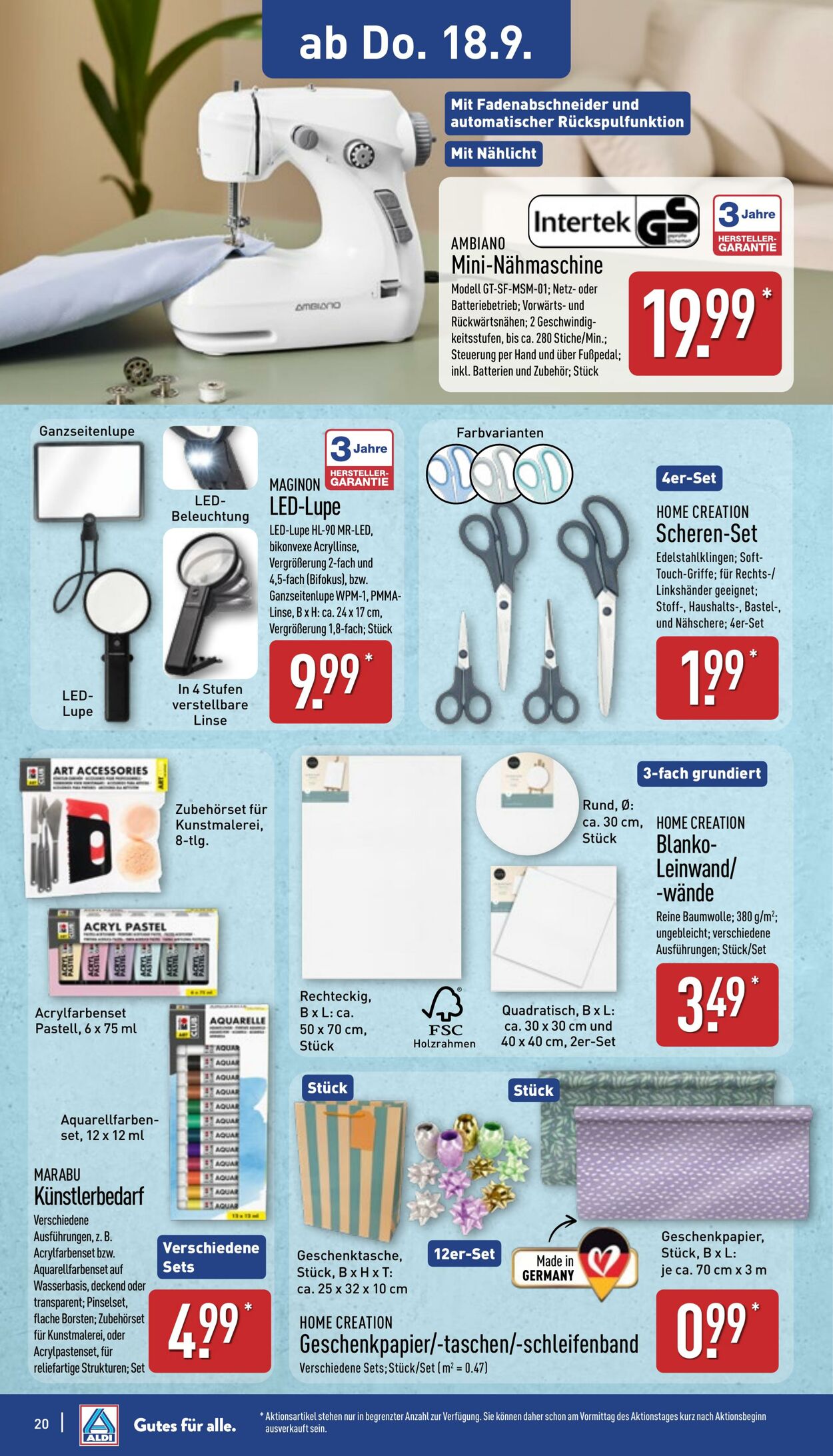 Prospekt Aldi-Nord 15.09.2025 - 20.09.2025