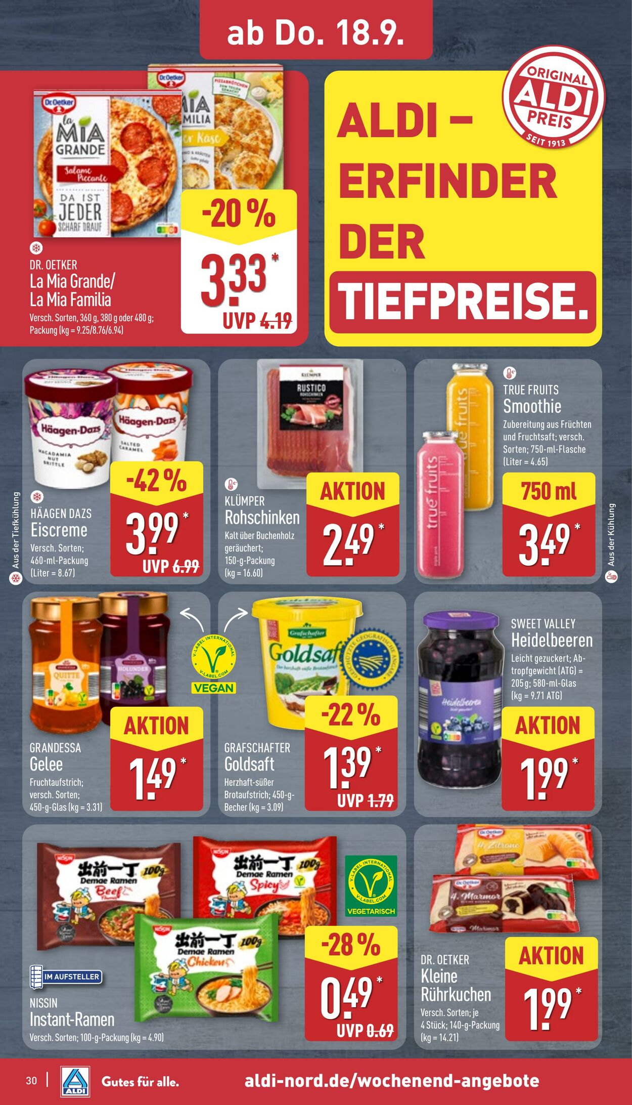 Prospekt Aldi-Nord 15.09.2025 - 20.09.2025