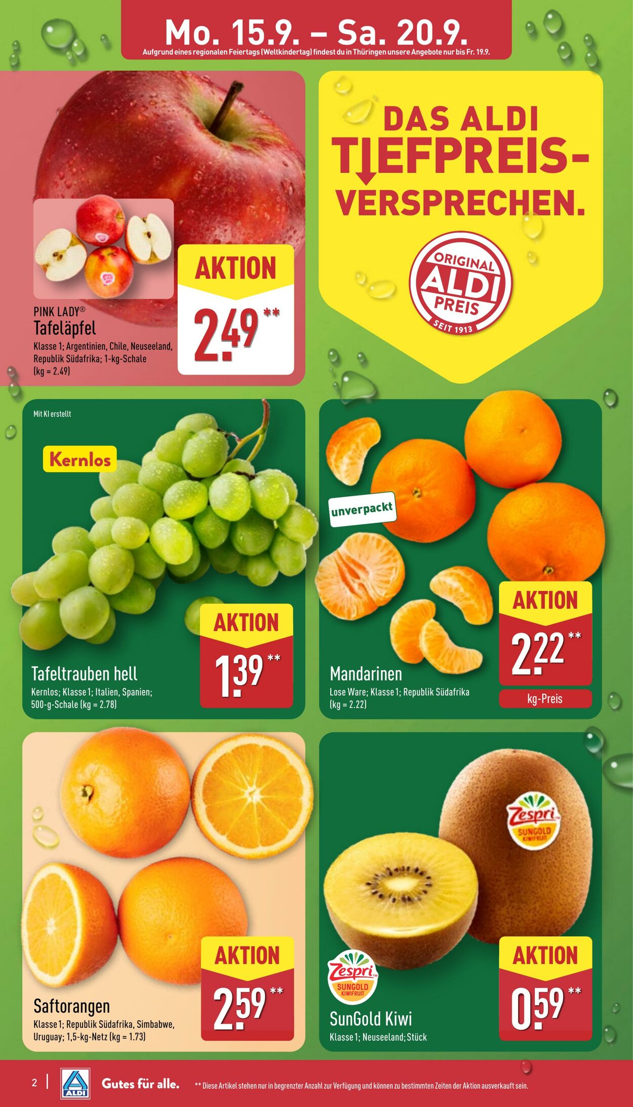 Prospekt Aldi-Nord 15.09.2025 - 20.09.2025