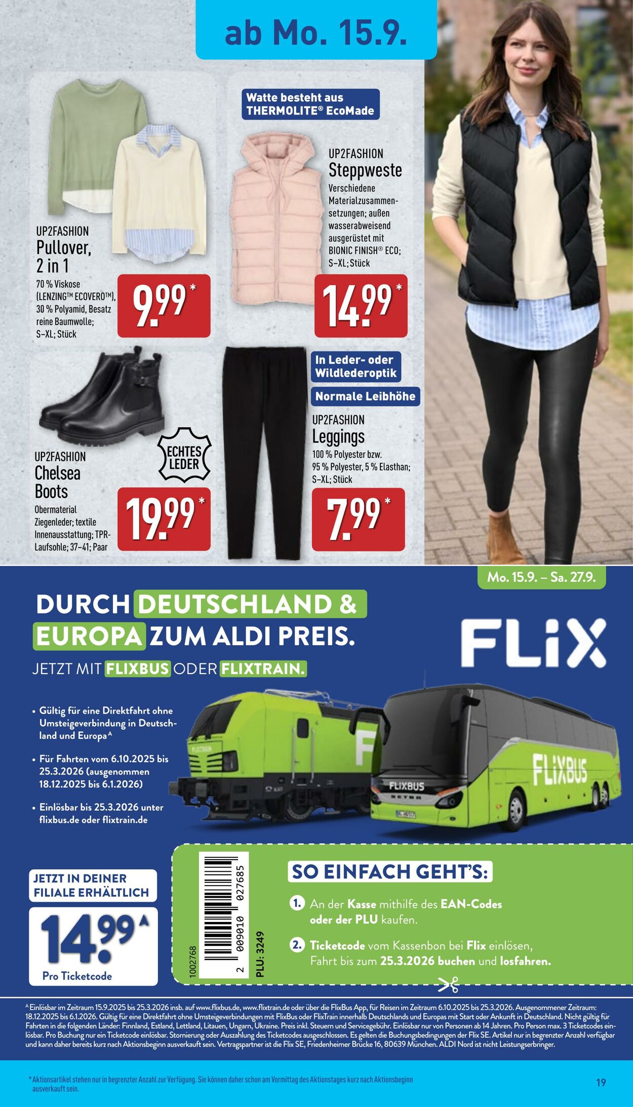 Prospekt Aldi-Nord 15.09.2025 - 20.09.2025