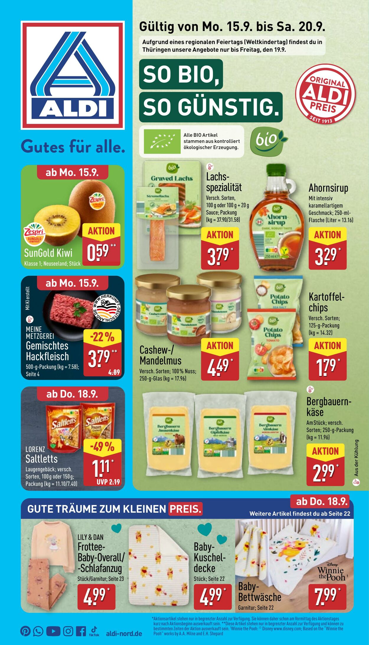 Prospekt Aldi-Nord 15.09.2025 - 20.09.2025