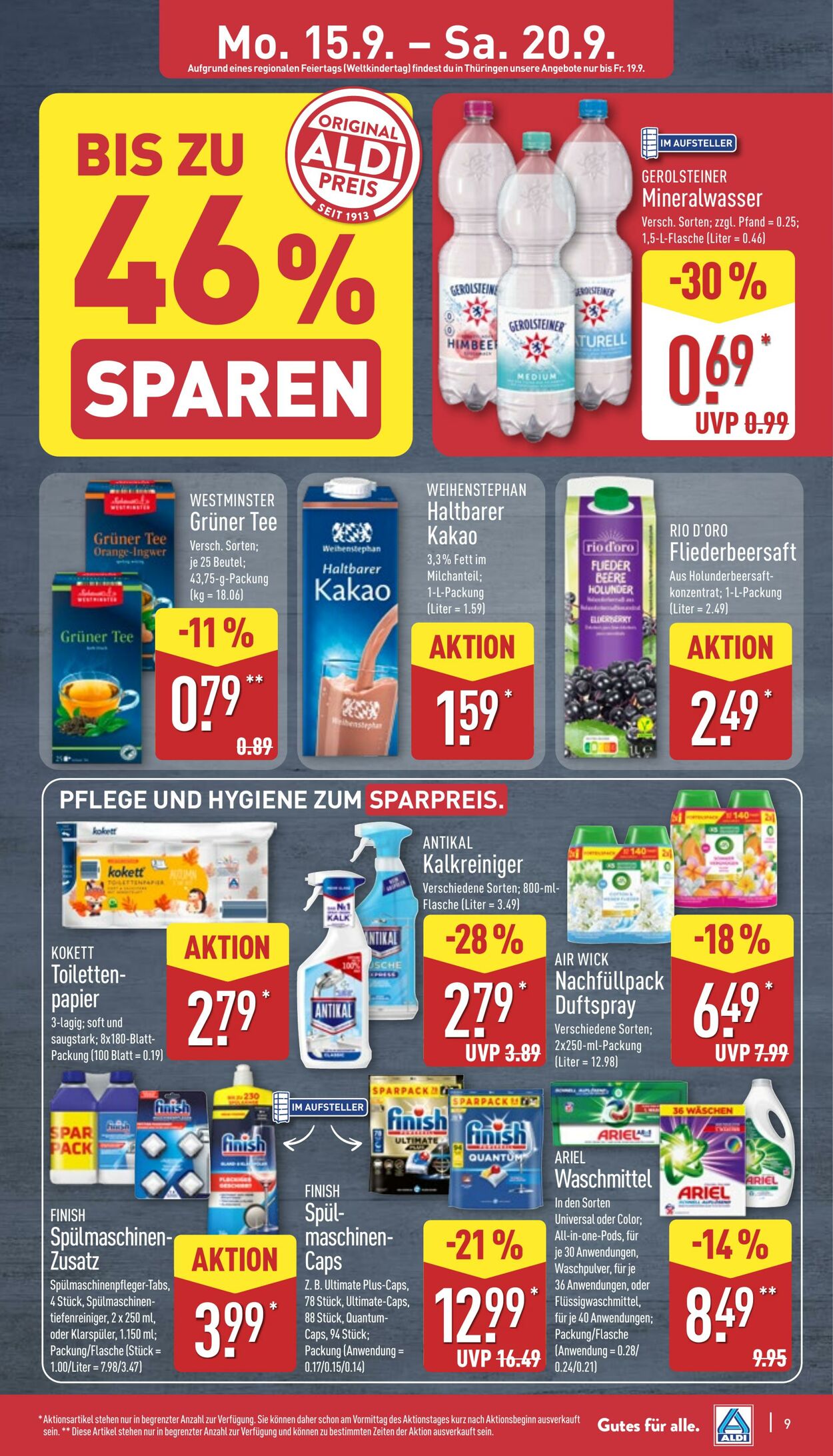 Prospekt Aldi-Nord 15.09.2025 - 20.09.2025