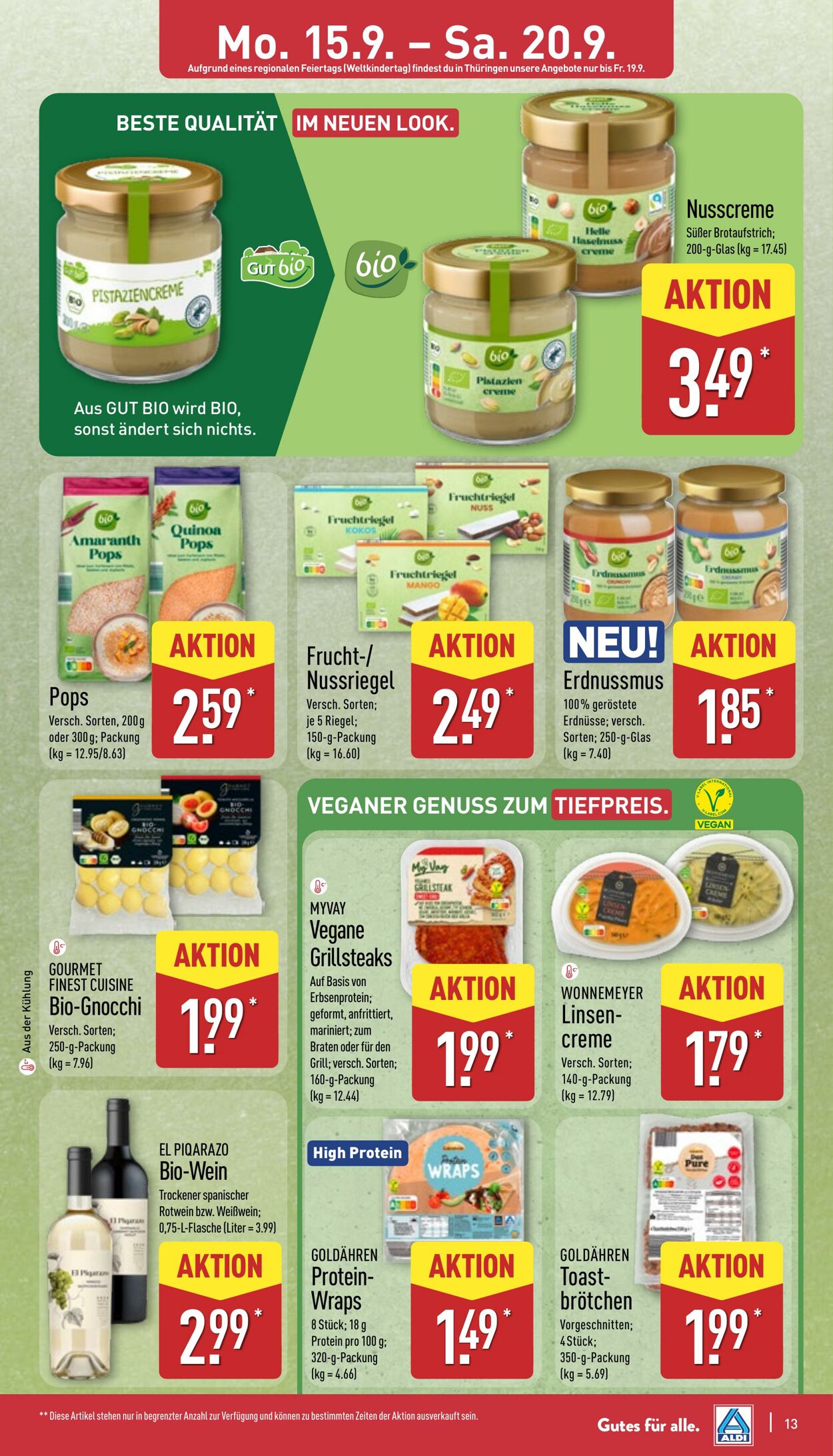 Prospekt Aldi-Nord 15.09.2025 - 20.09.2025