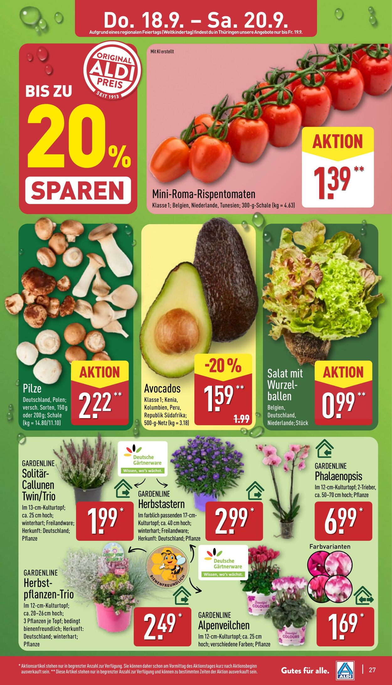 Prospekt Aldi-Nord 15.09.2025 - 20.09.2025