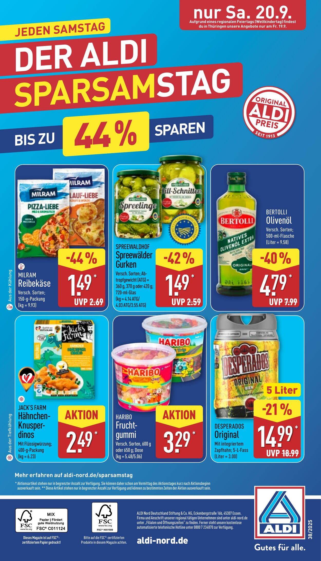 Prospekt Aldi-Nord 15.09.2025 - 20.09.2025