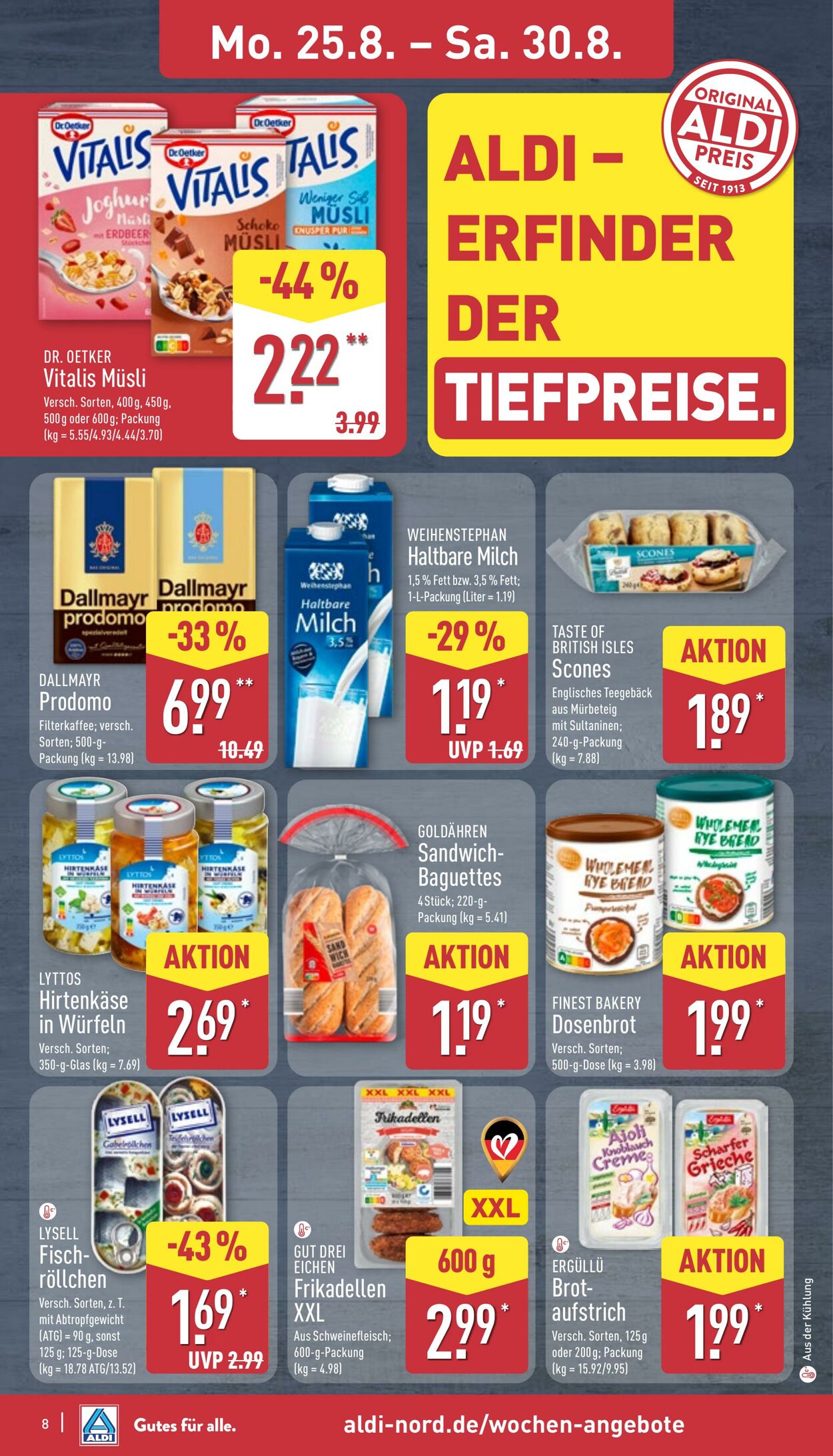 Prospekt Aldi-Nord 25.08.2025 - 30.08.2025