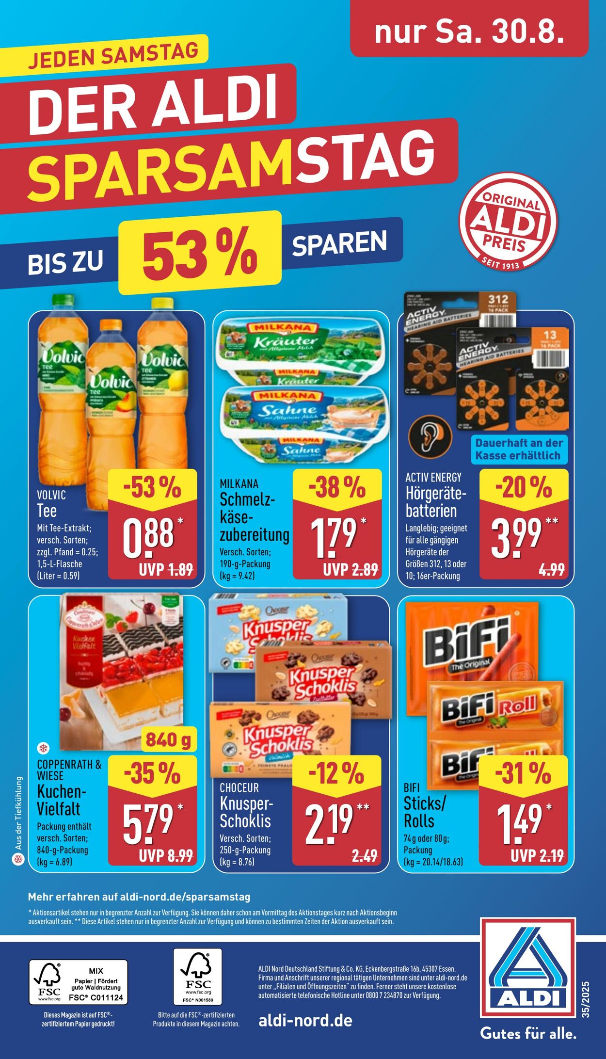 Prospekt Aldi-Nord 25.08.2025 - 30.08.2025