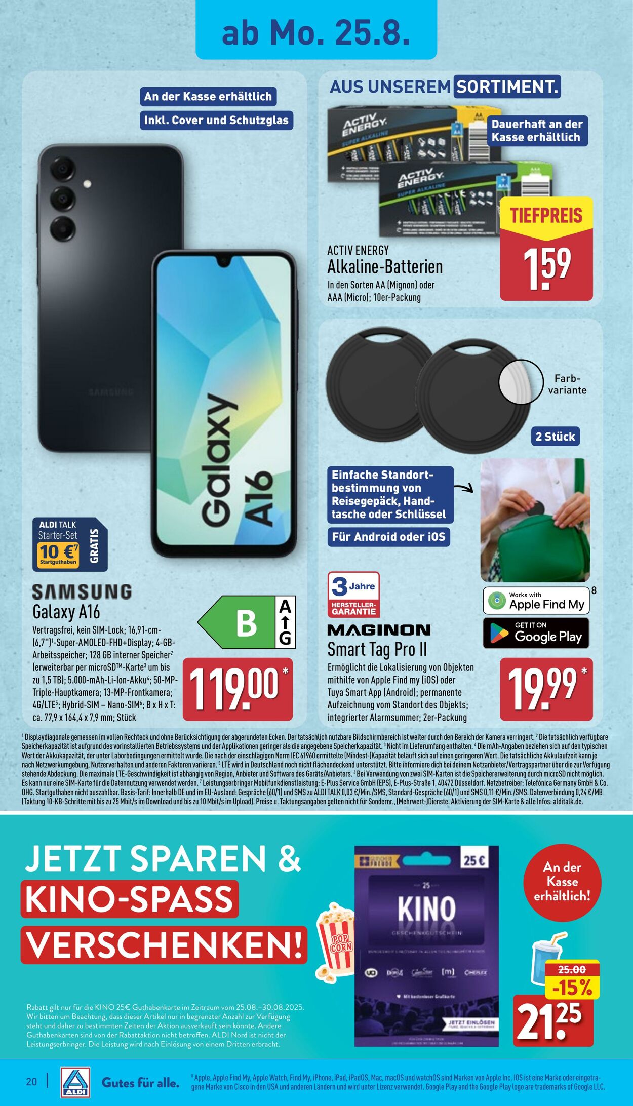 Prospekt Aldi-Nord 25.08.2025 - 30.08.2025