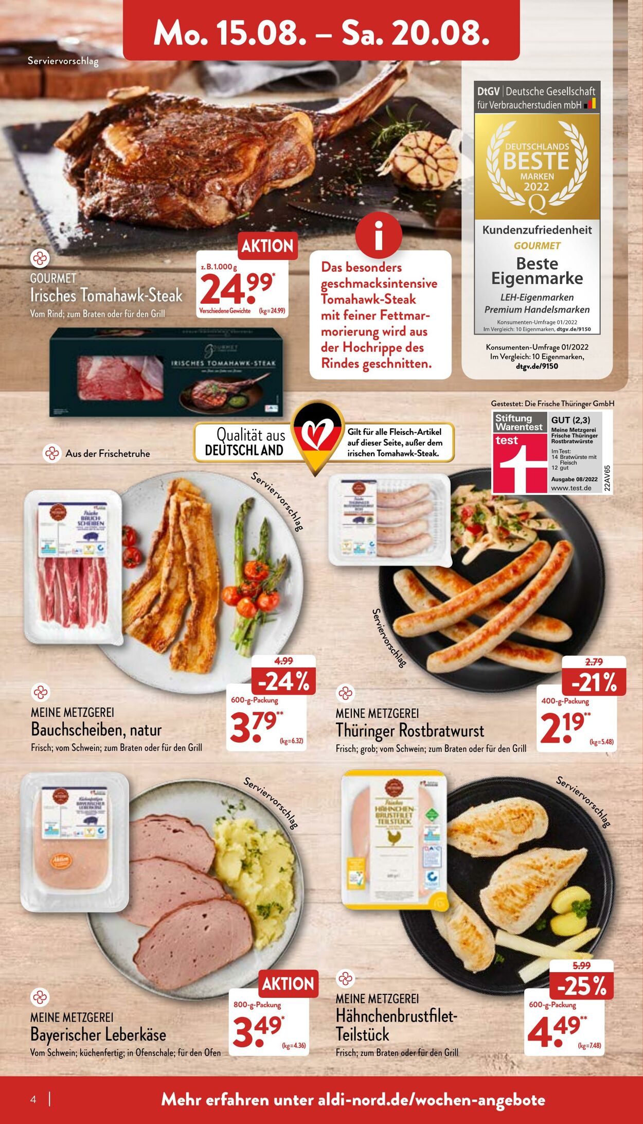 Prospekt Aldi-Nord 15.08.2022 - 20.08.2022