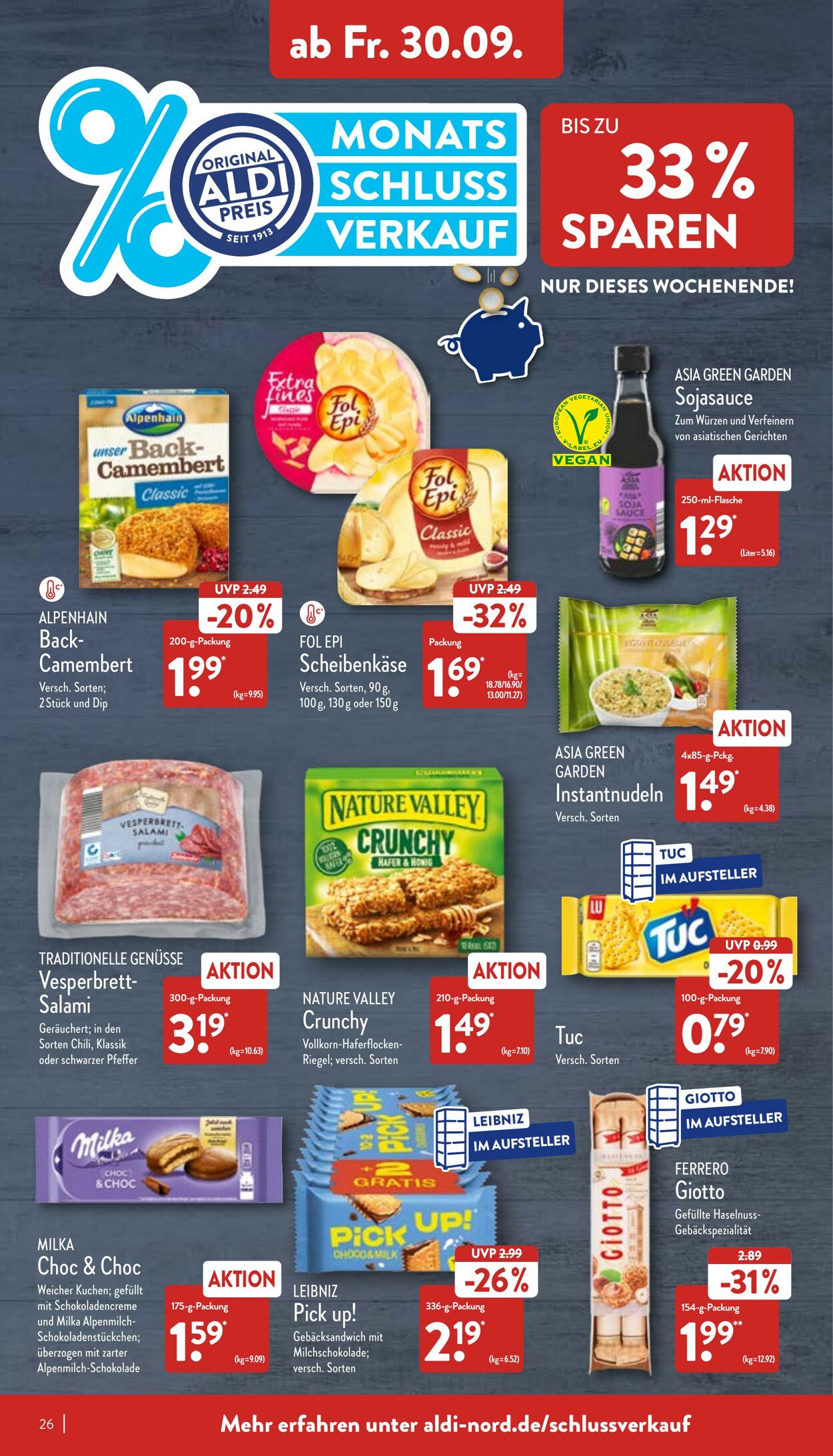 Prospekt Aldi-Nord 26.09.2022 - 01.10.2022