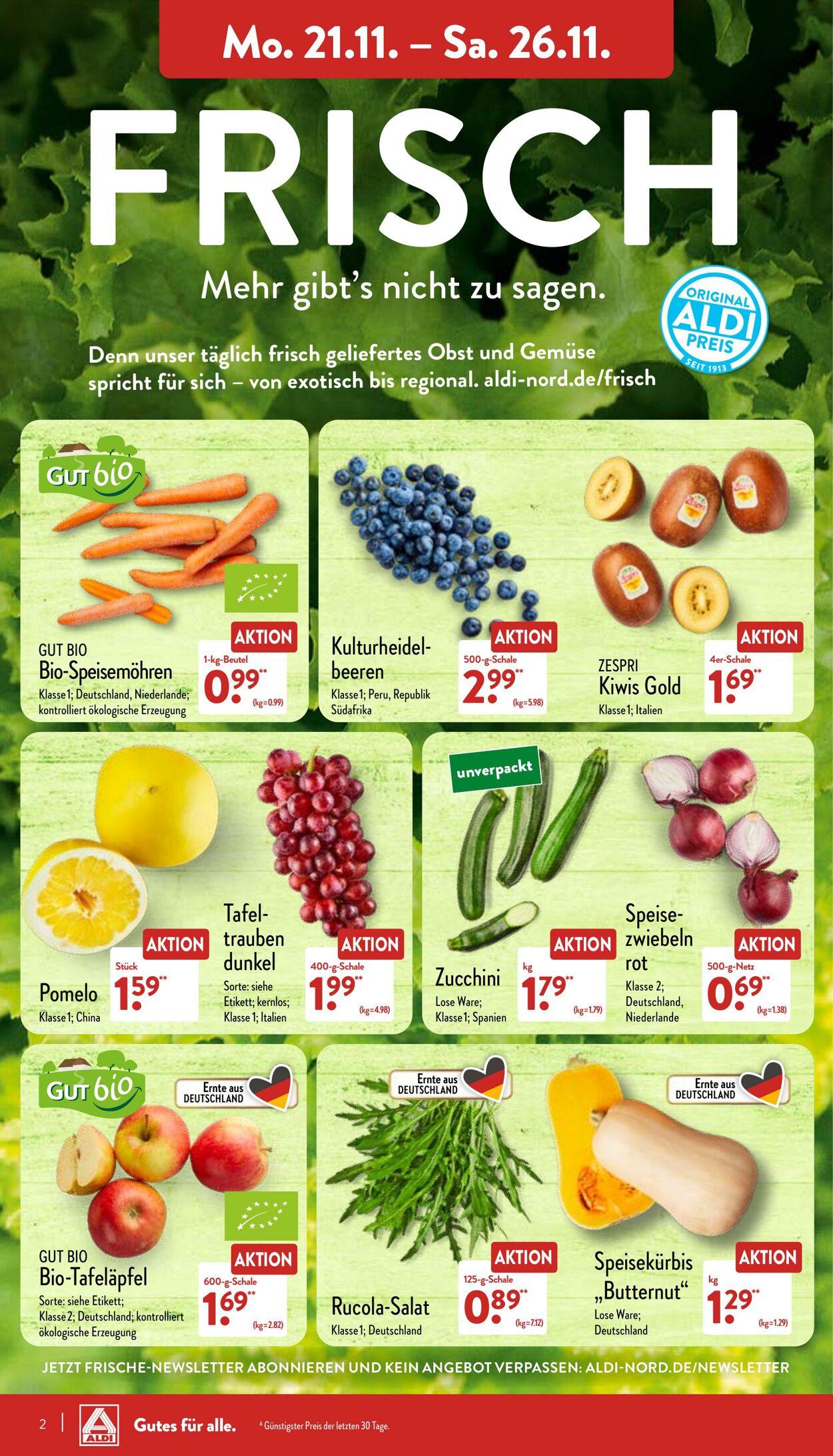 Prospekt Aldi-Nord 21.11.2022 - 26.11.2022