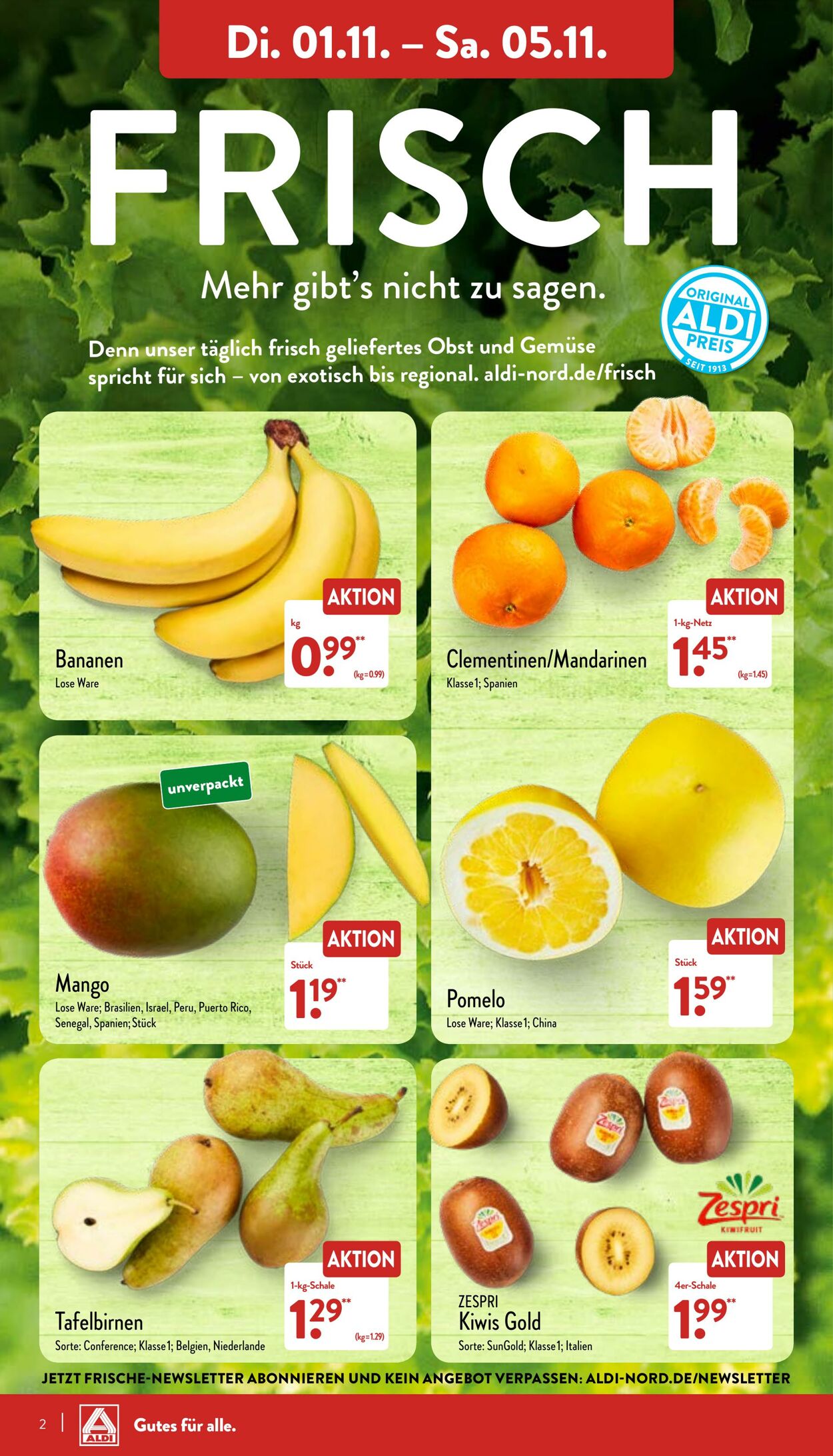 Prospekt Aldi-Nord 01.11.2022 - 05.11.2022