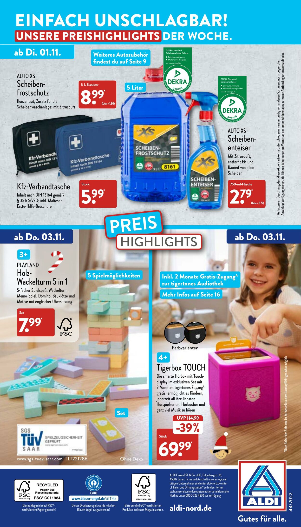 Prospekt Aldi-Nord 01.11.2022 - 05.11.2022