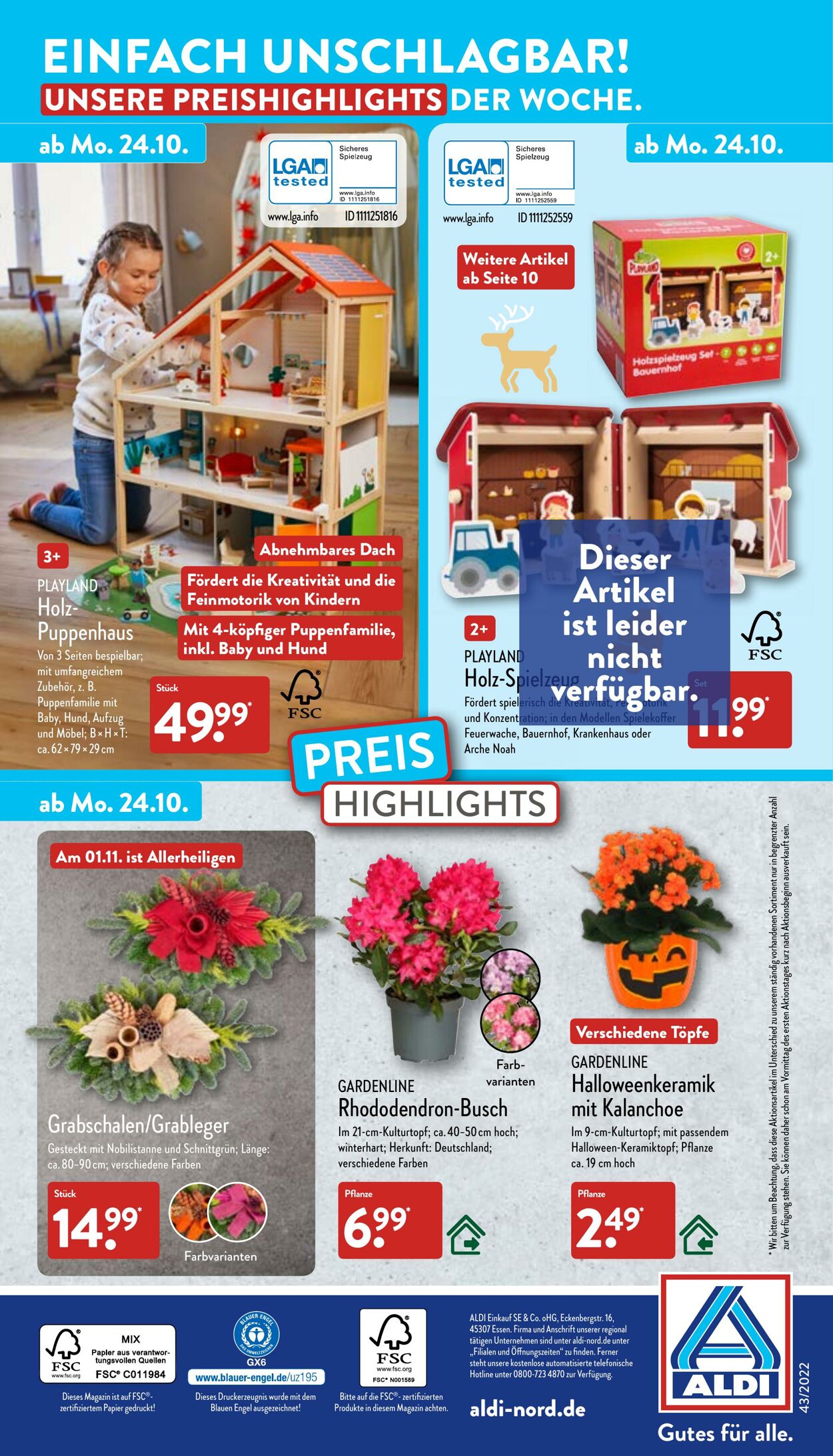 Prospekt Aldi-Nord 24.10.2022 - 29.10.2022