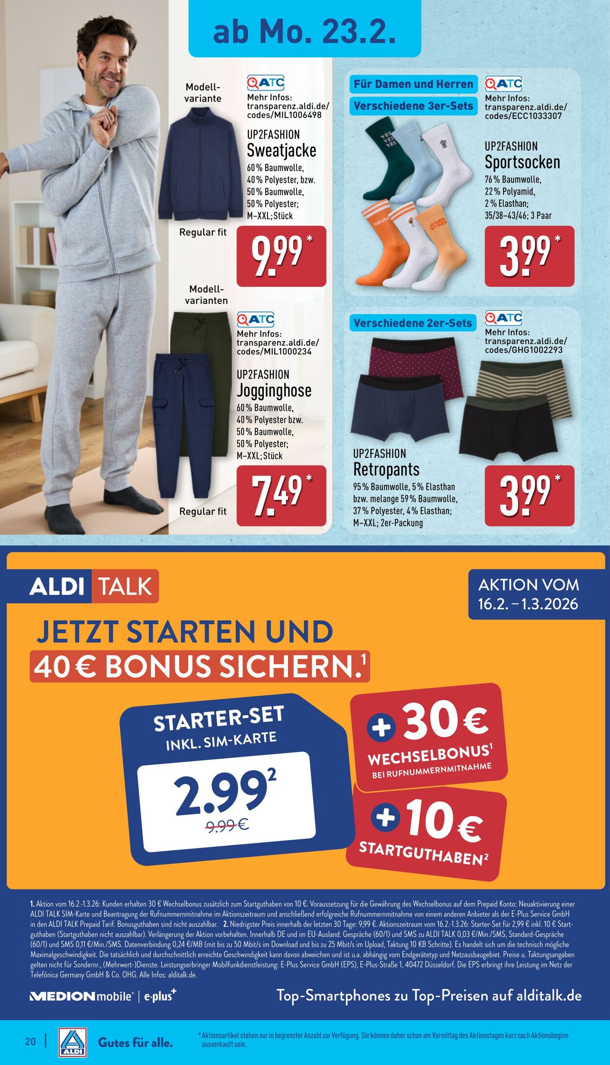 Prospekt Aldi-Nord 16.02.2026 - 21.02.2026