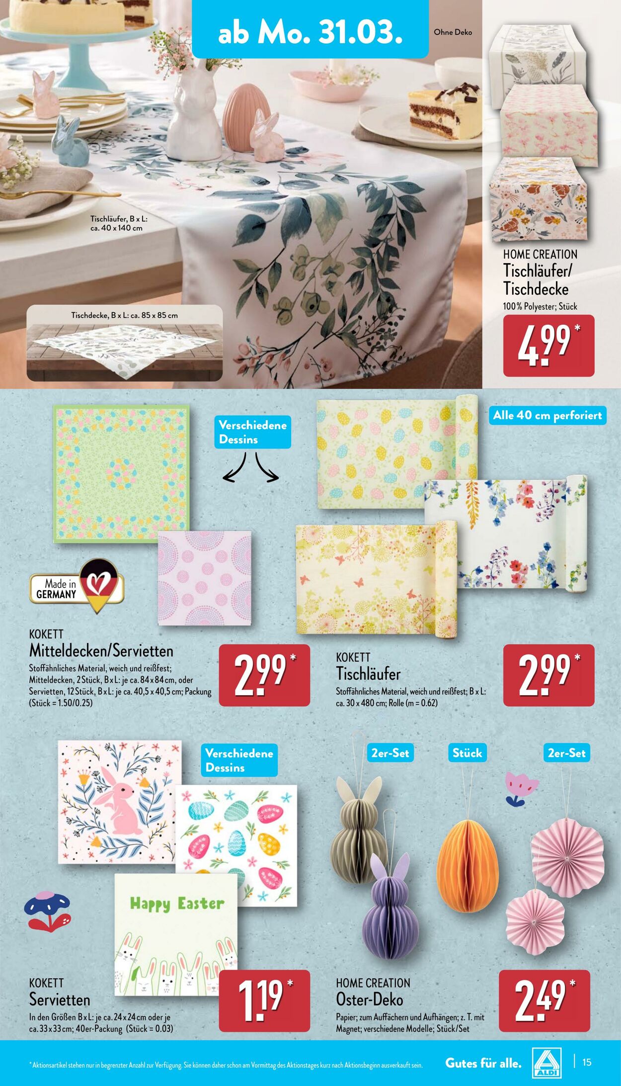 Prospekt Aldi-Nord 24.03.2025 - 29.03.2025