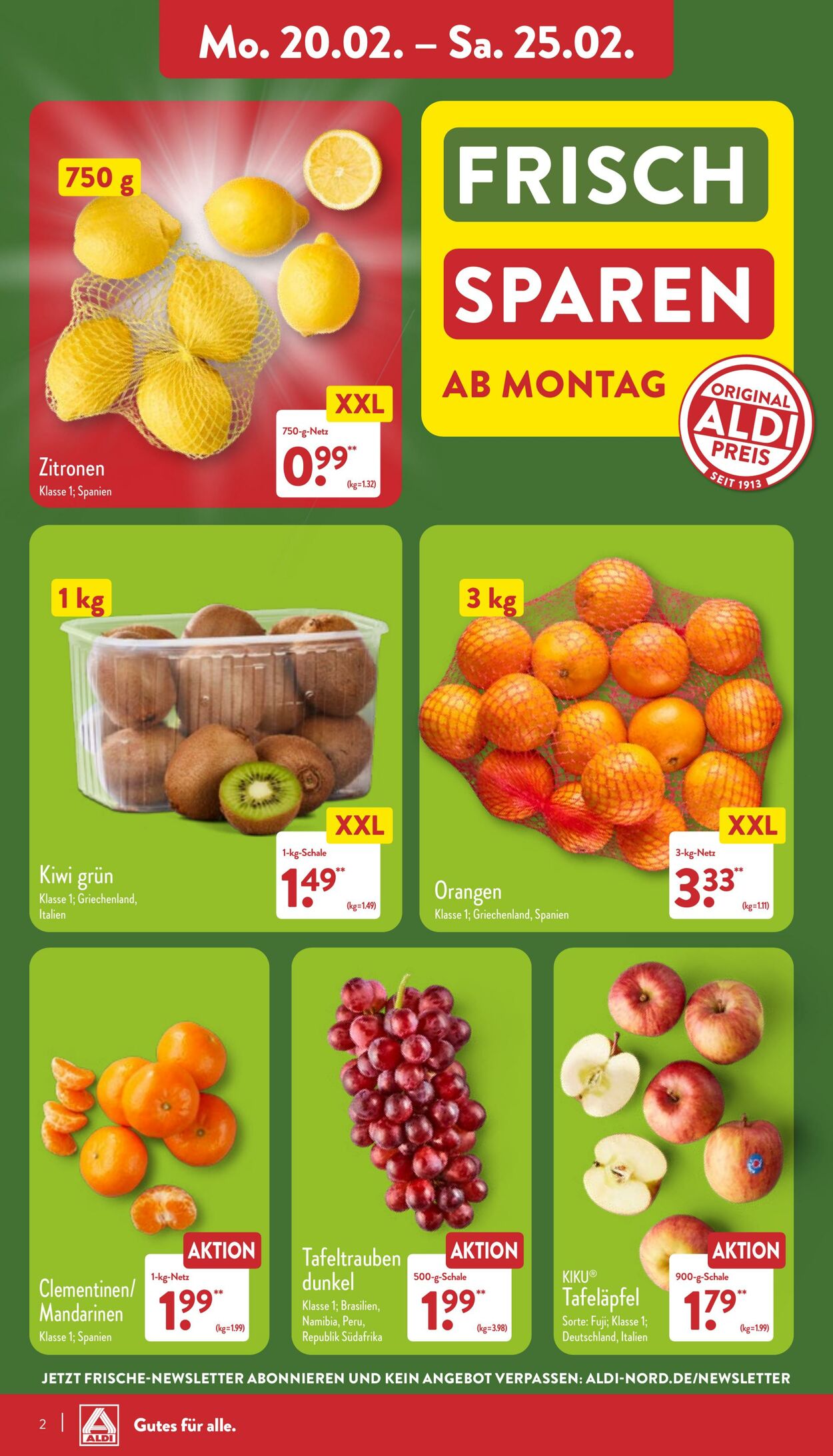 Prospekt Aldi-Nord 20.02.2023 - 25.02.2023