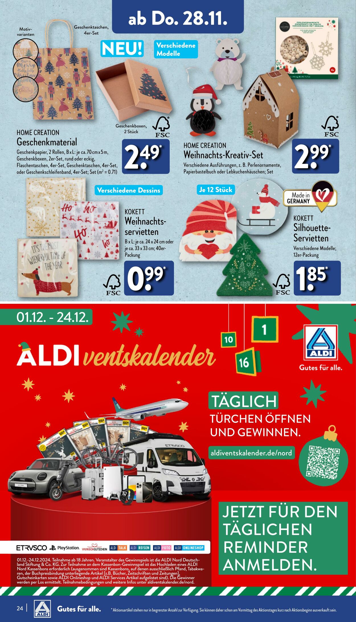 Prospekt Aldi-Nord 18.11.2024 - 23.11.2024