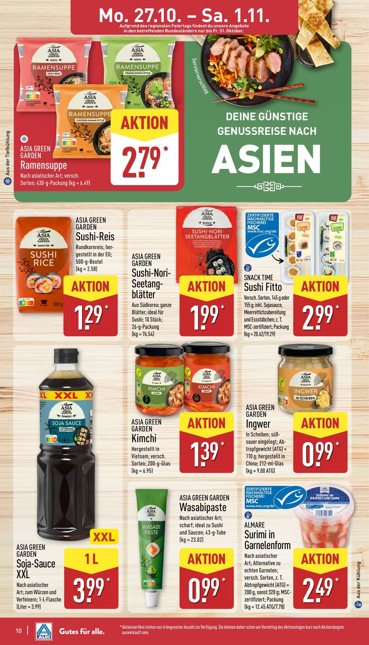 Prospekt Aldi-Nord 20.10.2025 - 25.10.2025