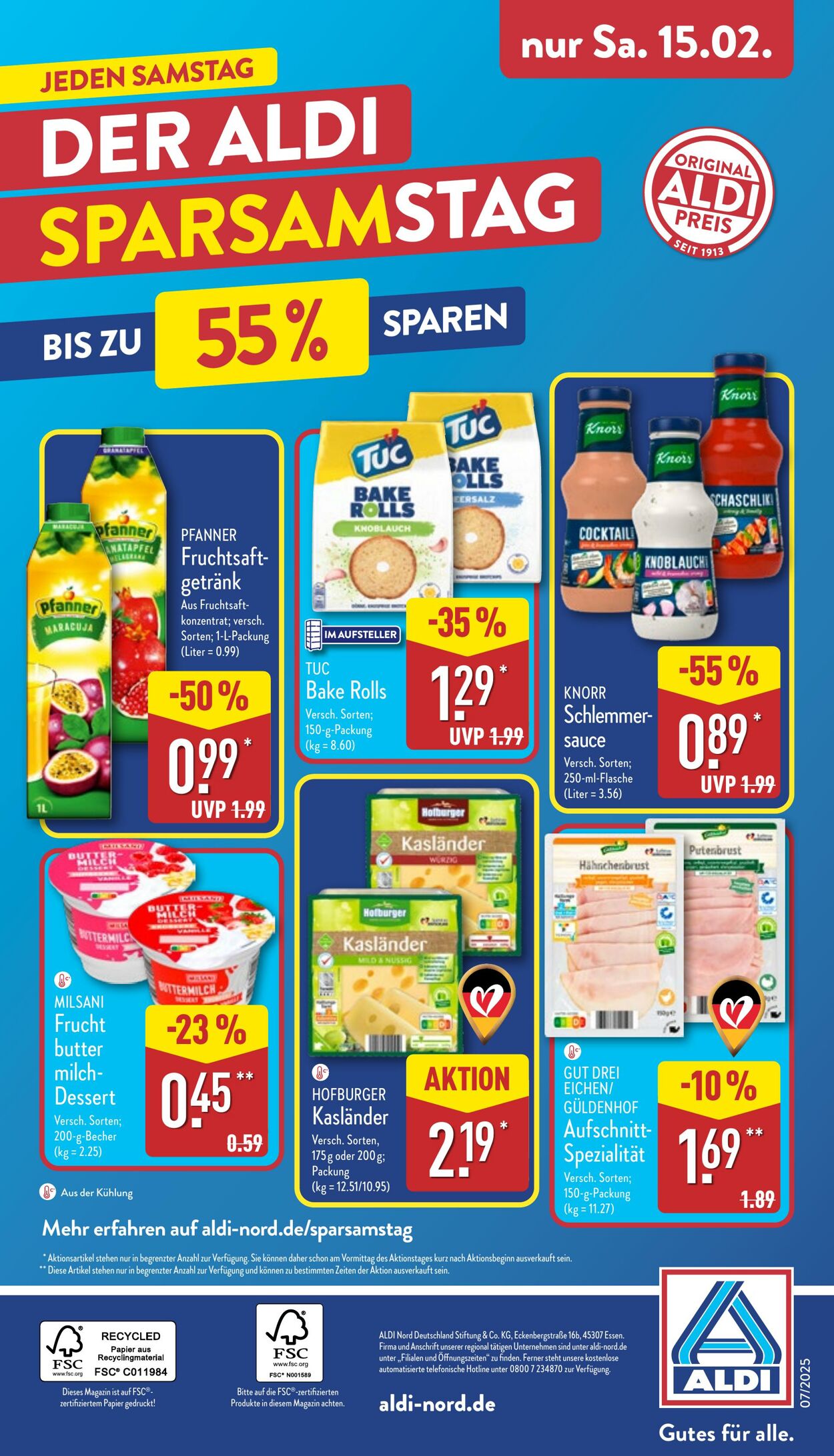 Prospekt Aldi-Nord 03.02.2025 - 08.02.2025