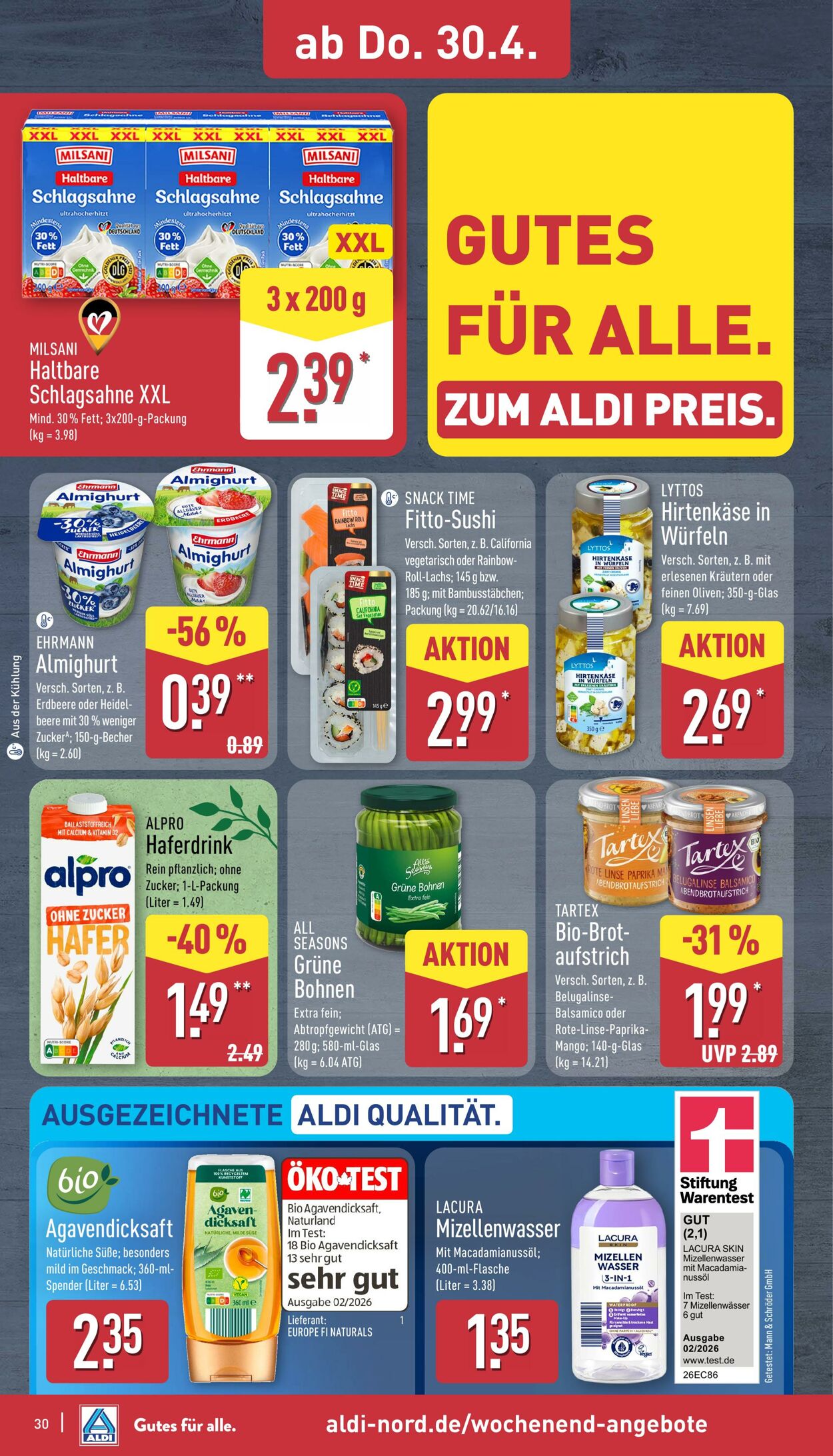 Prospekt Aldi-Nord 20.04.2026 - 25.04.2026