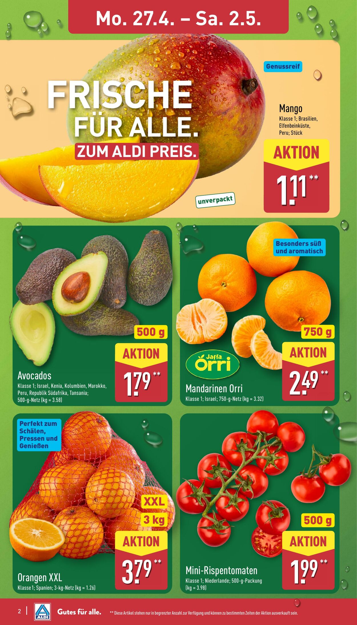 Prospekt Aldi-Nord 20.04.2026 - 25.04.2026