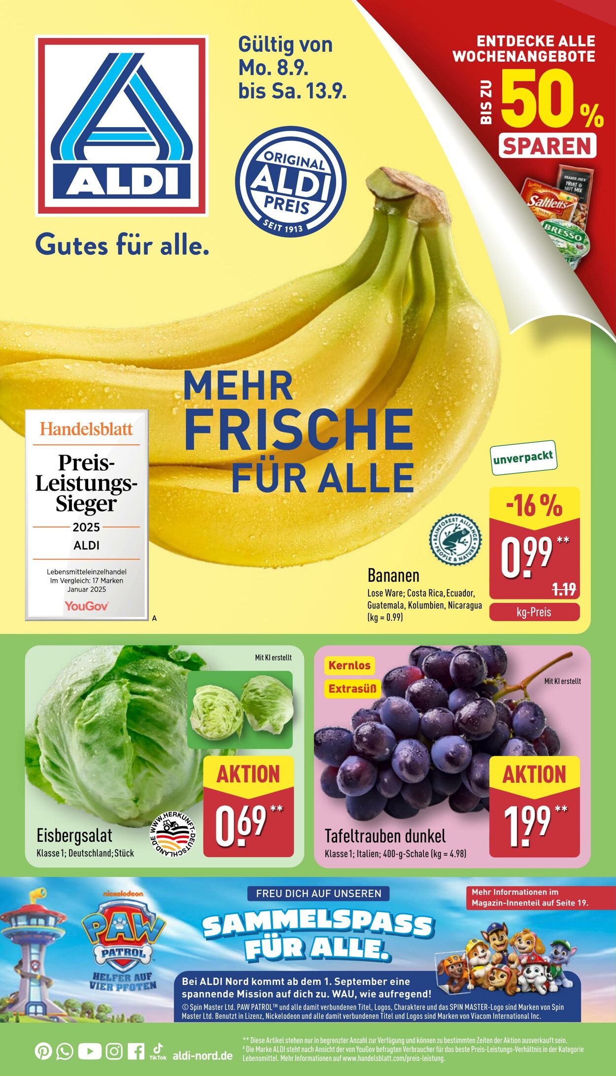 Prospekt Aldi-Nord 01.09.2025 - 06.09.2025