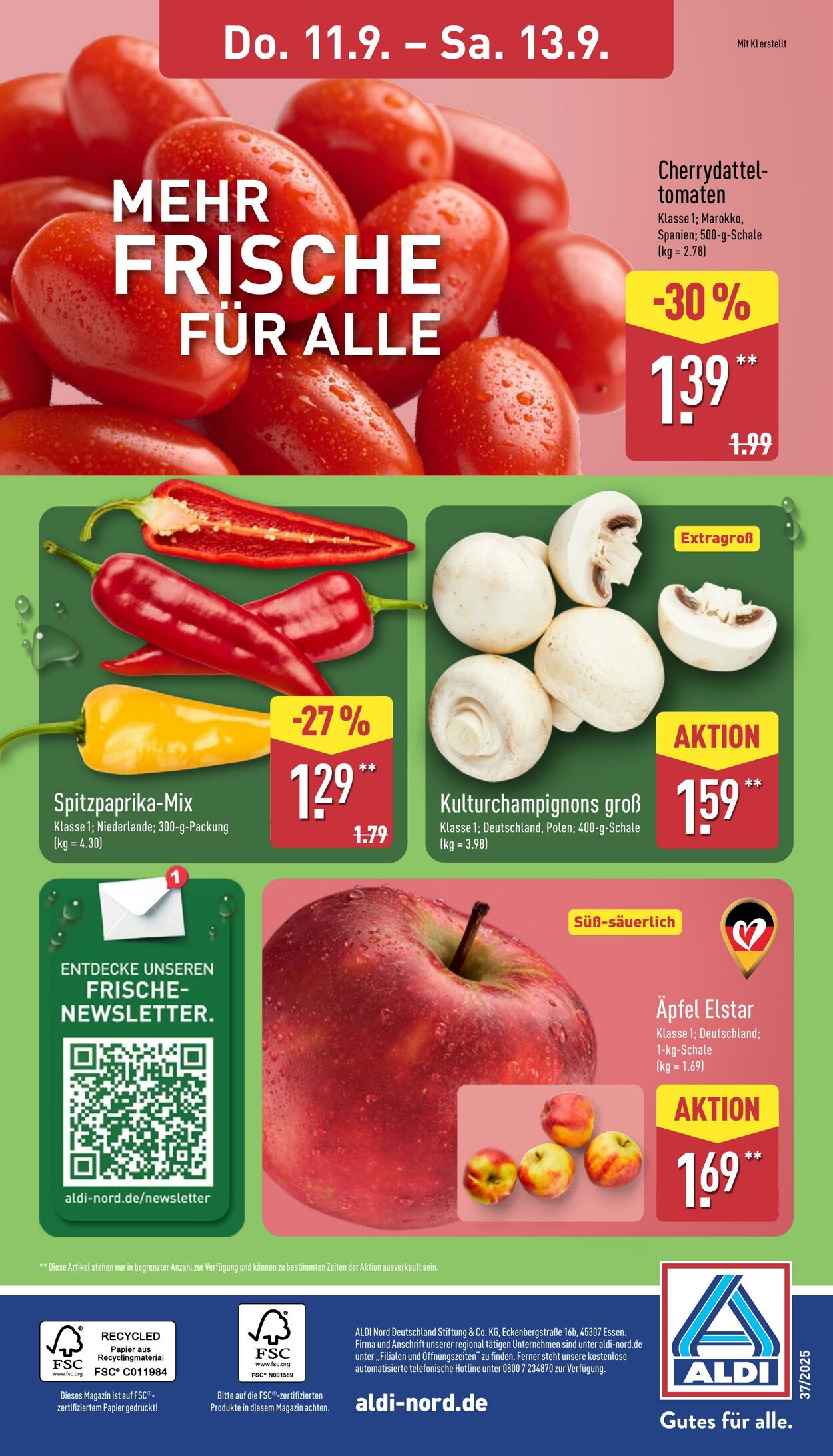 Prospekt Aldi-Nord 01.09.2025 - 06.09.2025