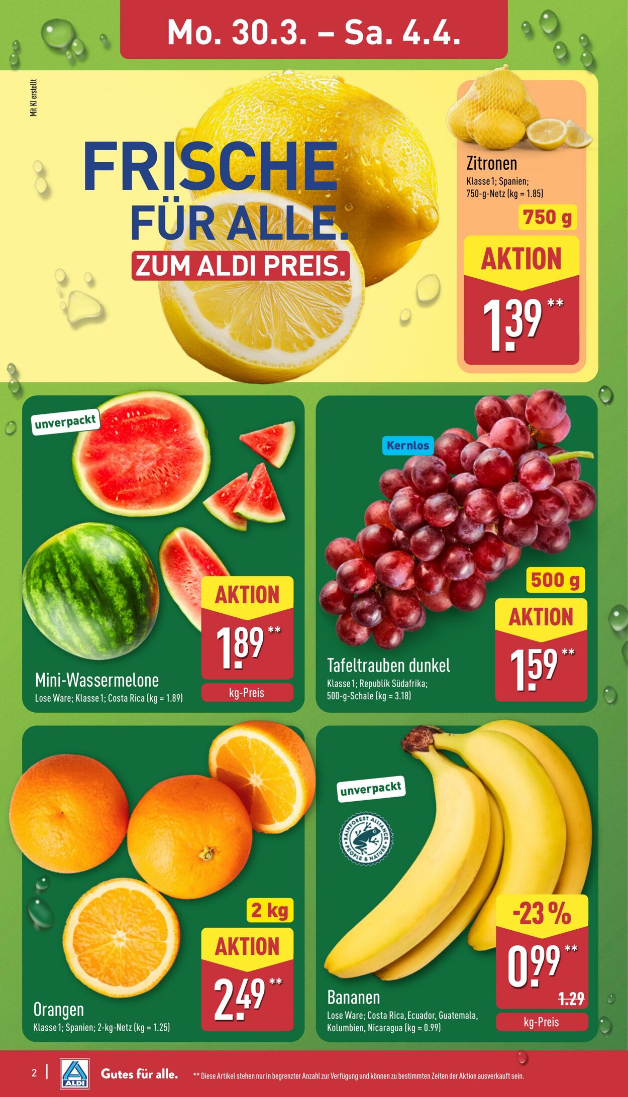 Prospekt Aldi-Nord 23.03.2026 - 28.03.2026