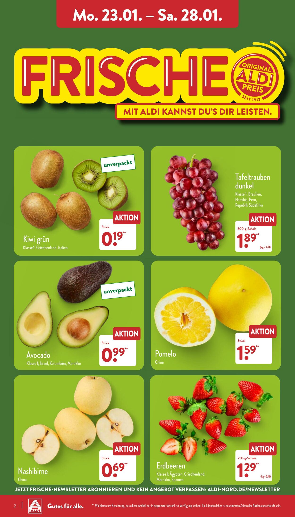 Prospekt Aldi-Nord 23.01.2023 - 28.01.2023