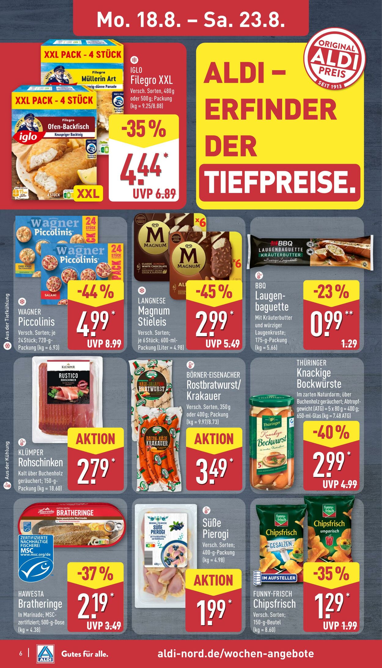 Prospekt Aldi-Nord 18.08.2025 - 23.08.2025