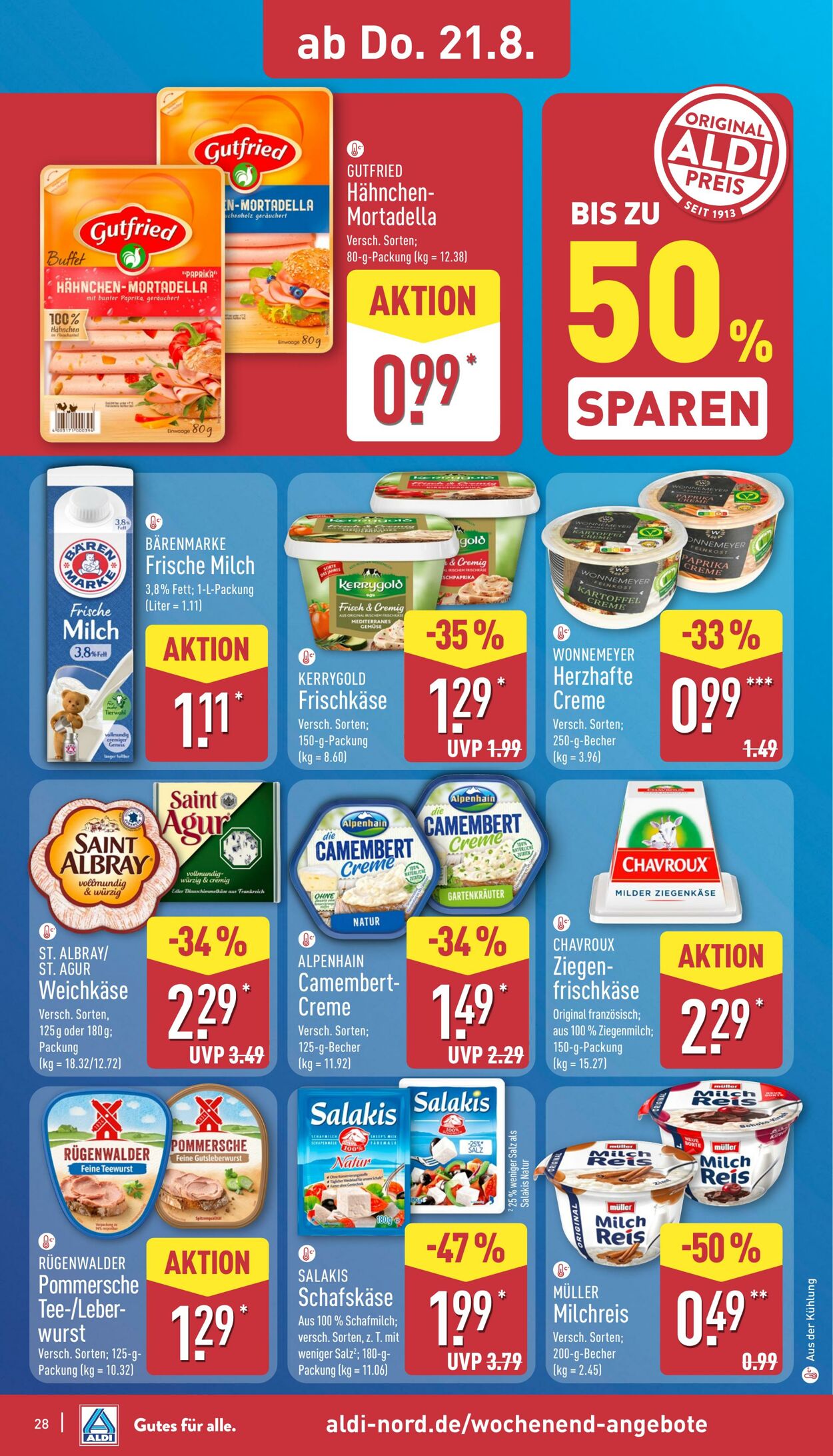 Prospekt Aldi-Nord 18.08.2025 - 23.08.2025