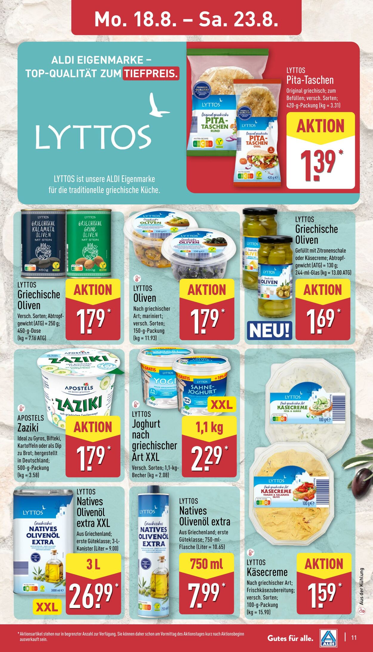 Prospekt Aldi-Nord 18.08.2025 - 23.08.2025