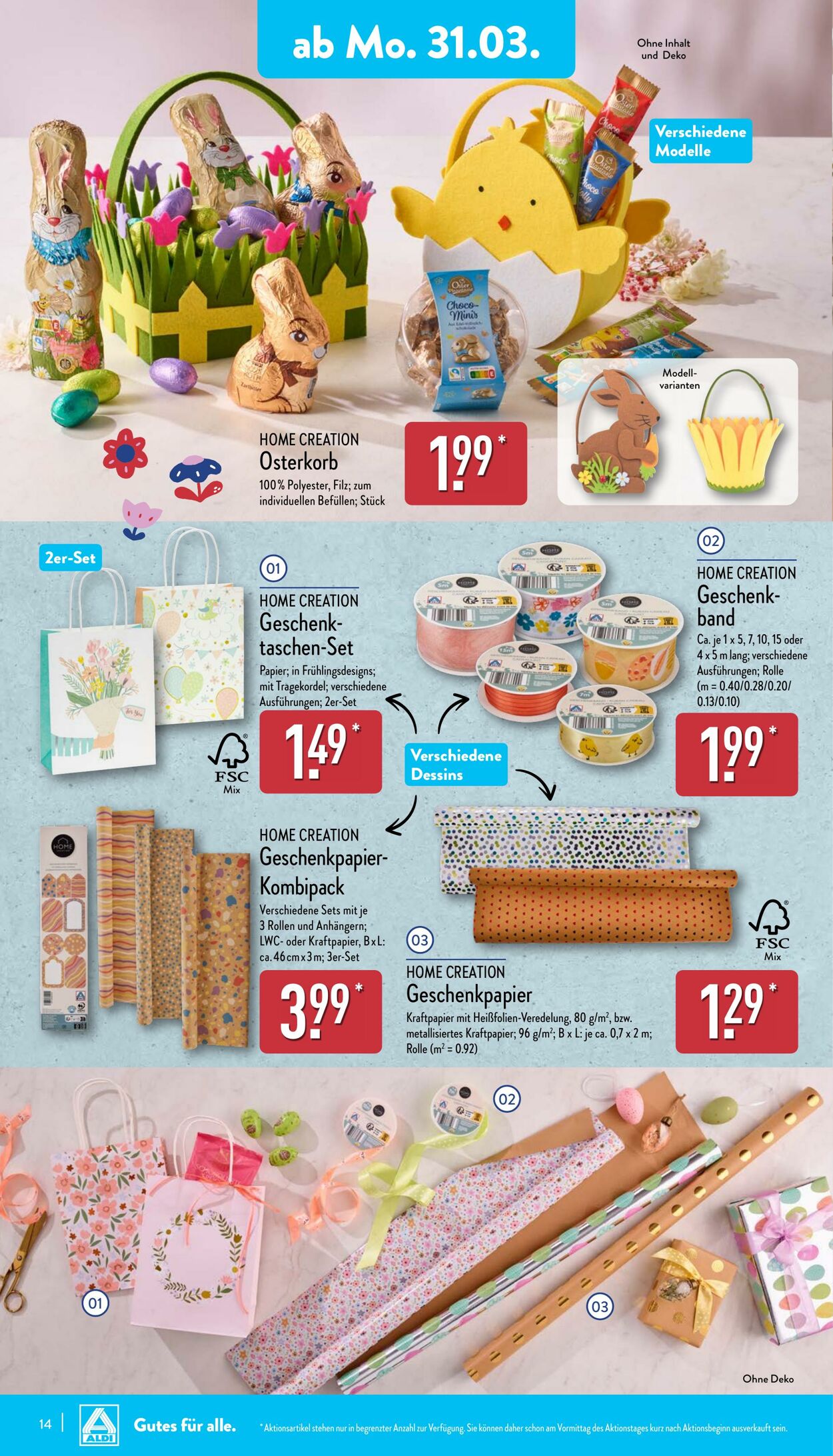 Prospekt Aldi-Nord 31.03.2025 - 05.04.2025