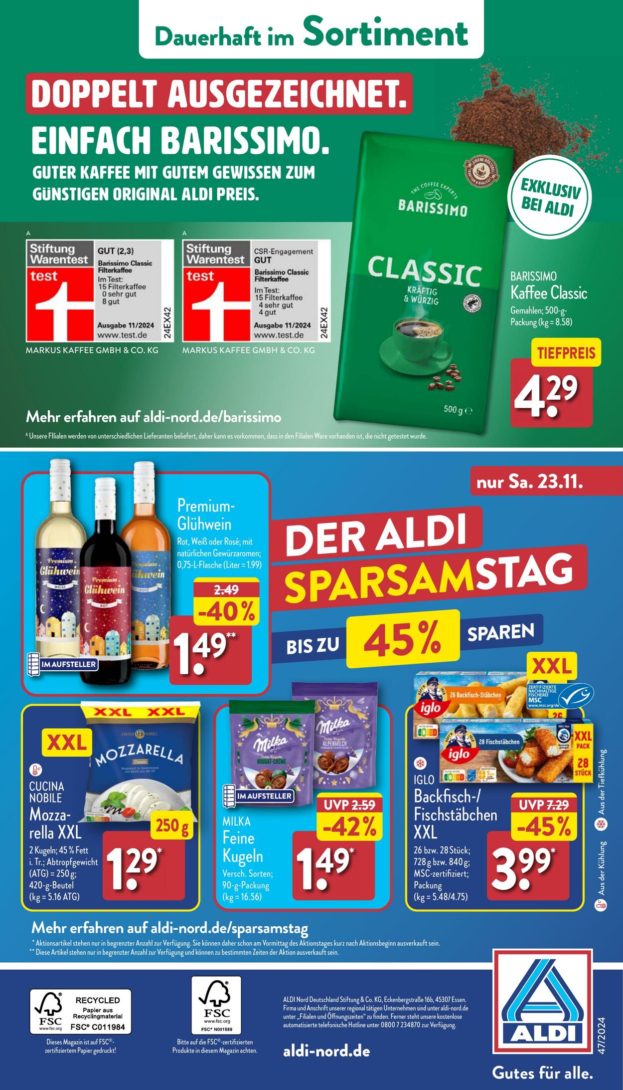 Prospekt Aldi-Nord 11.11.2024 - 16.11.2024